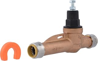 Cash Acme EB45 SharkBite Pressure Regulating Valve with Disconnect Clip, Slip Direct, 3/4 Inch Push to Connect, Poly Top, 60 PSI, PVA16P-DSL-60R