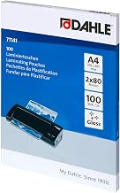 Dahle Laminating Pouches A4, 160 Micron (2 x 80) – Pack of 100 – High Quality Protection for Important Documents and Photos, Glossy | Schutz für Dokumente und Fotos, 216 x 303 mm, verstärkt Farben, kompatibel mit allen Standard-Laminiergeräten