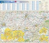 Globe Turner Tennessee State Wall Map - 20.75" x 18.5" Laminated Matte Full Color Street Map