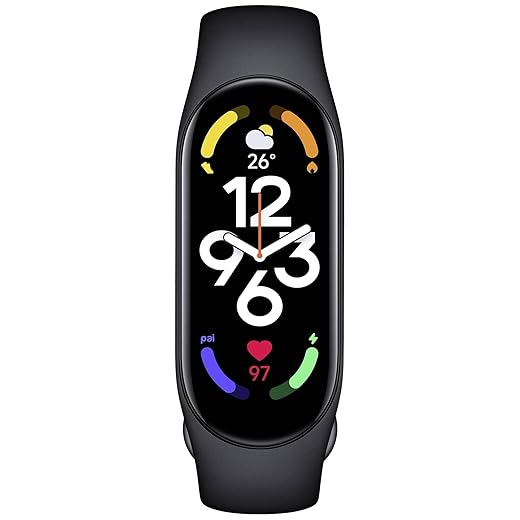 Xiaomi Mi Band 7 Activity Tracker High-Res 1.62" AMOLED Screen, Bluetooth 5.2, 120 Sports Modes, Optical Heart Rate & Blood Oxygen Sensor, 24HR Heart Rate & Sleep Monitor Smart Watch