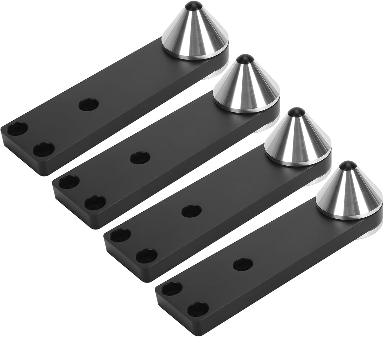 4Pcs Speaker Spike, Standing Speaker Spike Feet, Shockproof Adjustable Speaker Stand Feet Pad, Aluminum Alloy Speaker Isolation Feet for Subwoofer Amplifier