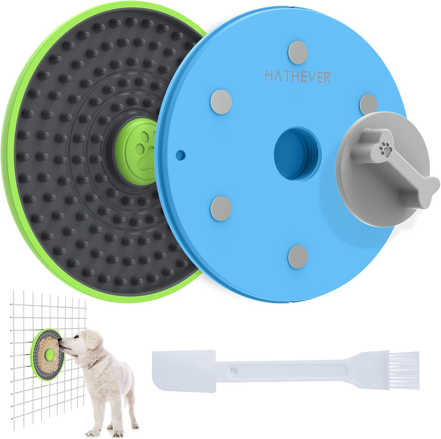 Hathever 2 Pack Lick Mat for Dogs, Dog Crate Lick Pads Slow Feeders, Puppy Crate Training Toys for Boredom & Anxiety Relief, Perfect for…