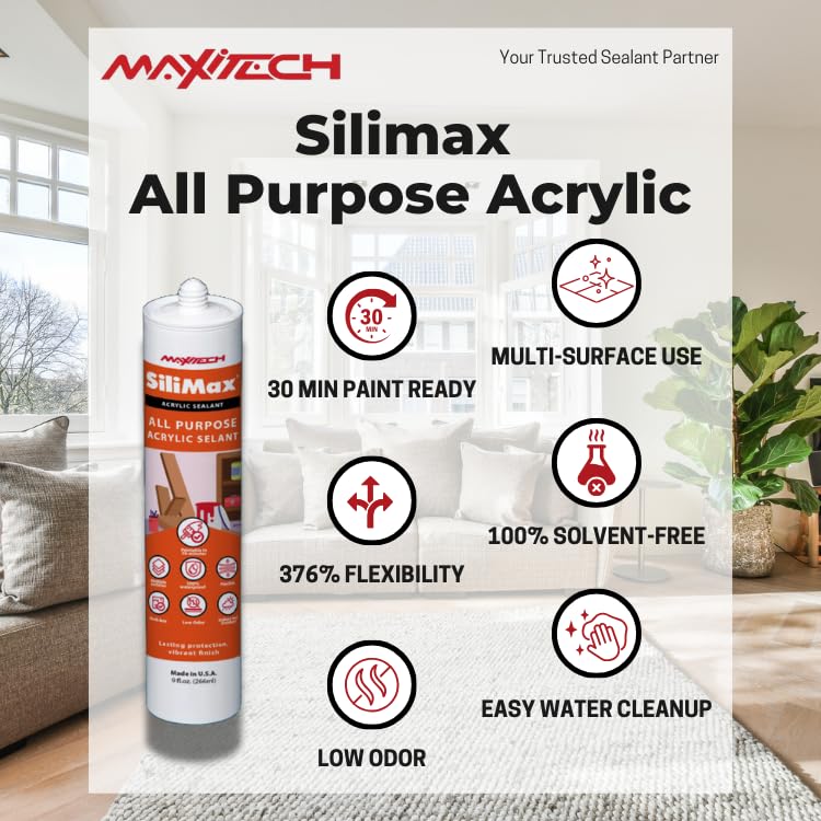 Painters Caulk for Home Improvement – Painters Acrylic Caulking White – Latex Paintable Caulk – 9.5 fl oz Cartridge (12-Pack, 12, Count)