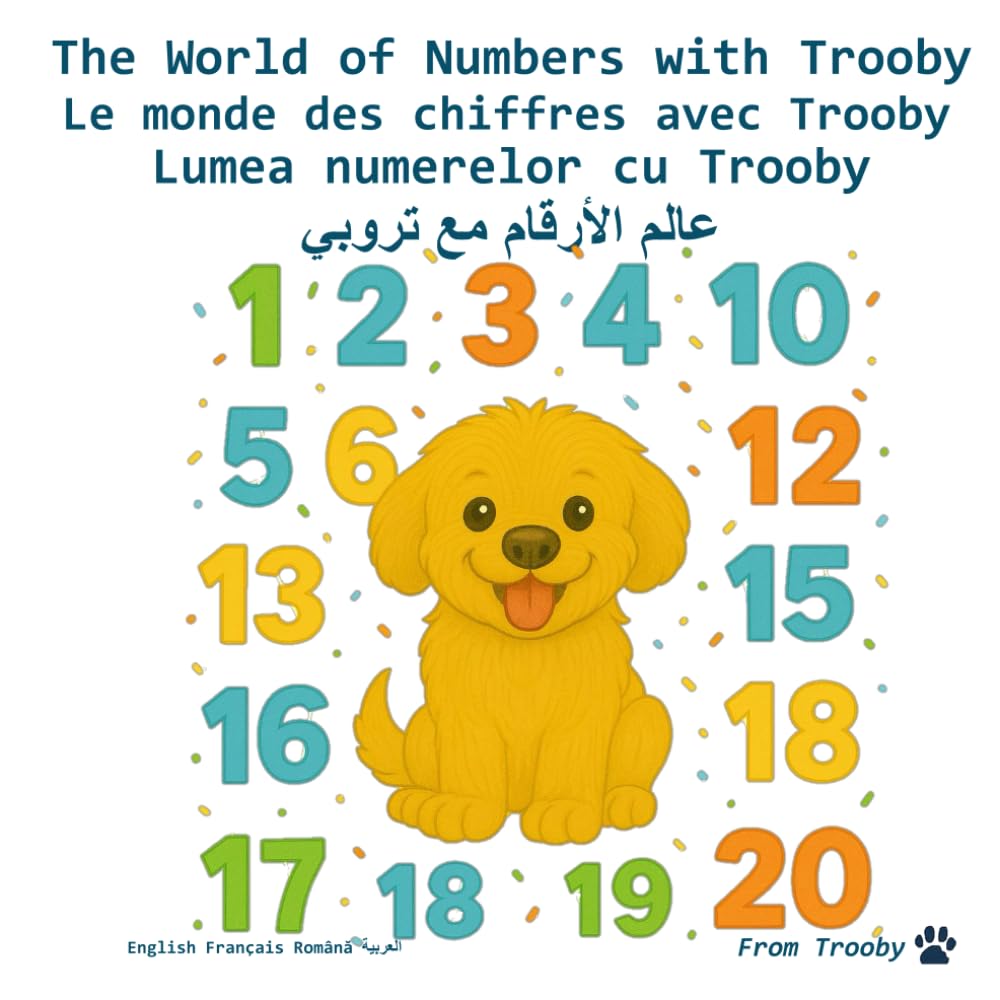 The World of Numbers with Trooby in English, French, Romanian, and Lebanese Arabic: Learn the Numbers in English, French, Romanian, and Lebanese ... in English, French, Romanian, and Arabic)