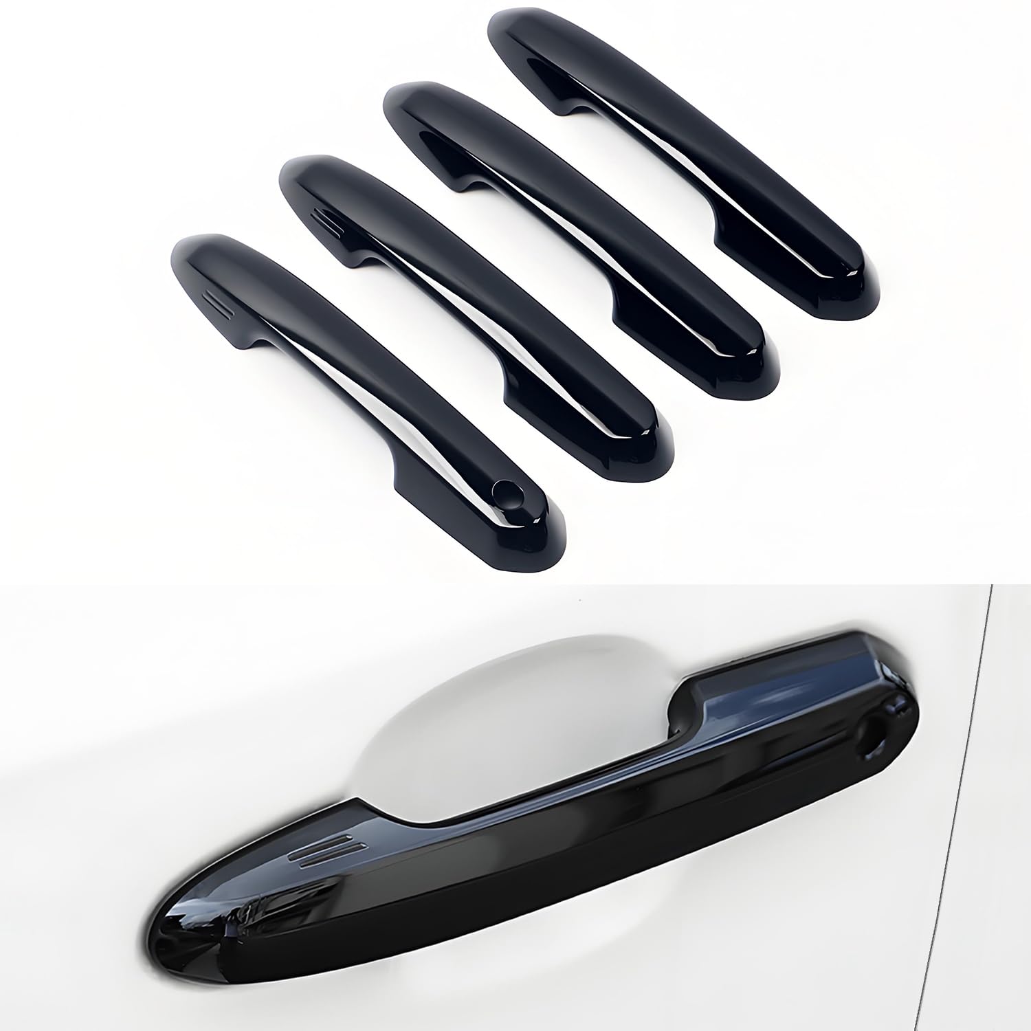 Amazon.com: Zacxoxsr No Adhesive Snap-on Car Door Handle Cover