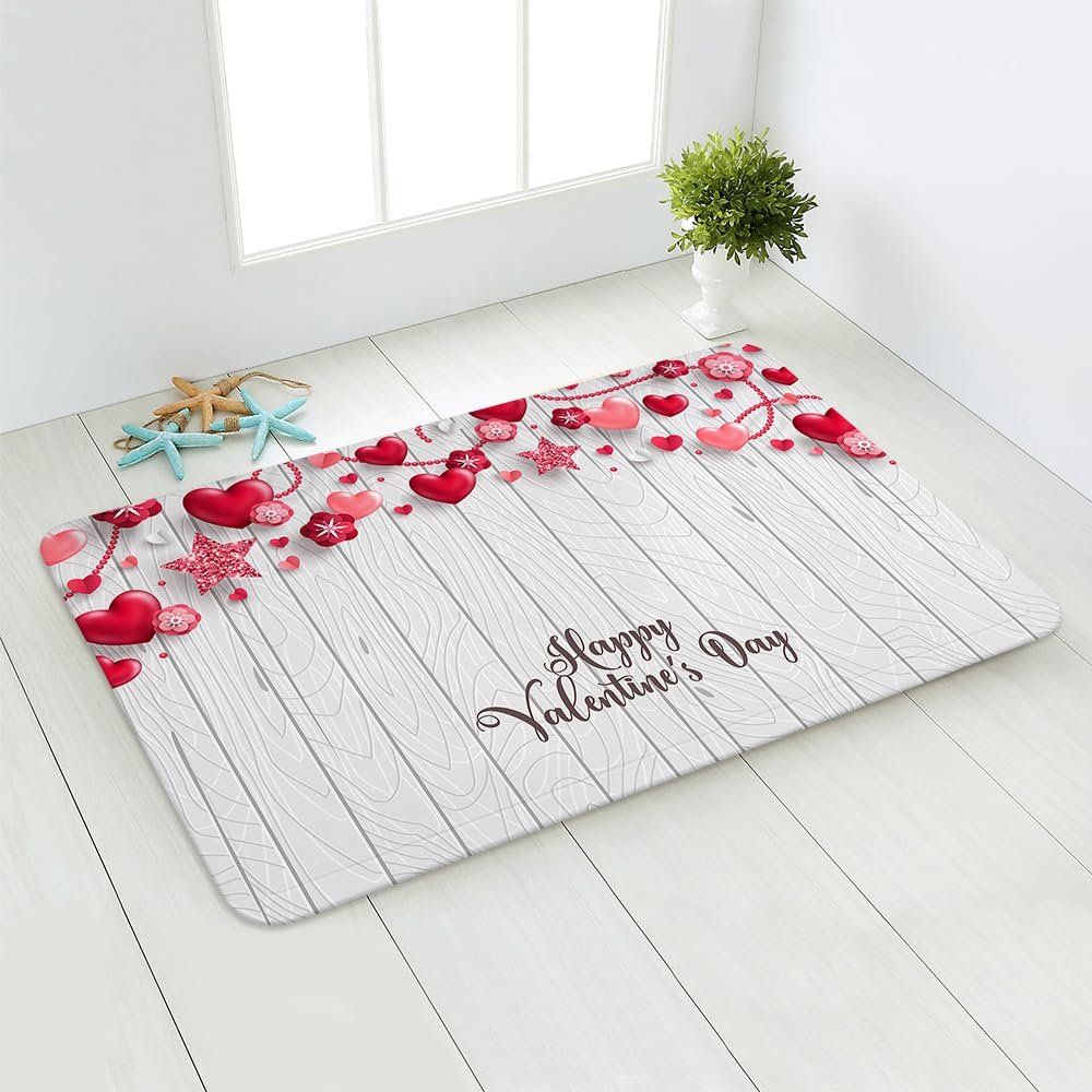 Felpudo Entrada Casa 80x120 cm Corazón Madera Beige Felpudo Antideslizante Lavable Felpudo Exterior Felpudos Entrada Casa Alfombrilla para Pasillo Cocina Dormitorio Mascotas