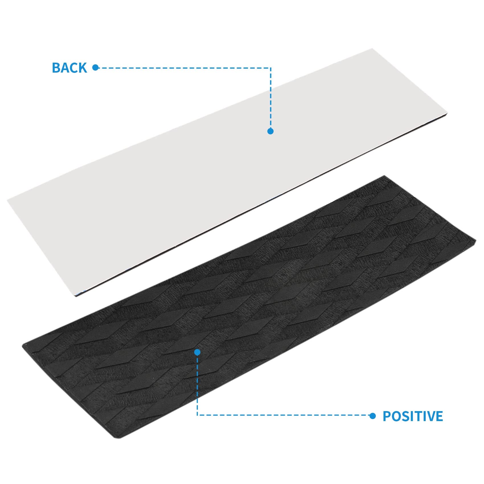 4 cuscinetti di trazione per tavola da Surf EVA Surfing Skimboard Deck Trazione Pads Anti-Slip Front Tail Pad per Surfboards, Kiteboard