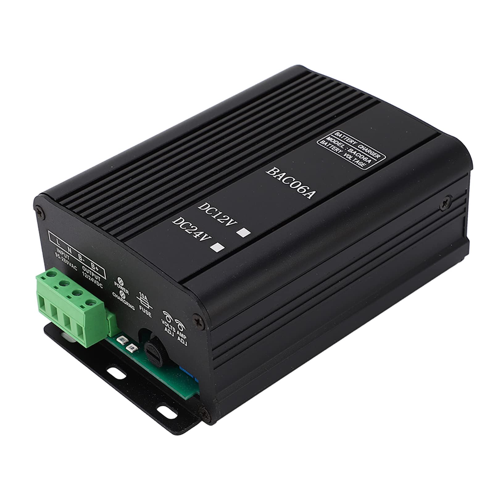 Cargador de Batería para Generador, Protección Inversa AC100‑240V Cargador de Grupo Electrógeno con Carcasa de Aleación de Aluminio para Carga (12V)