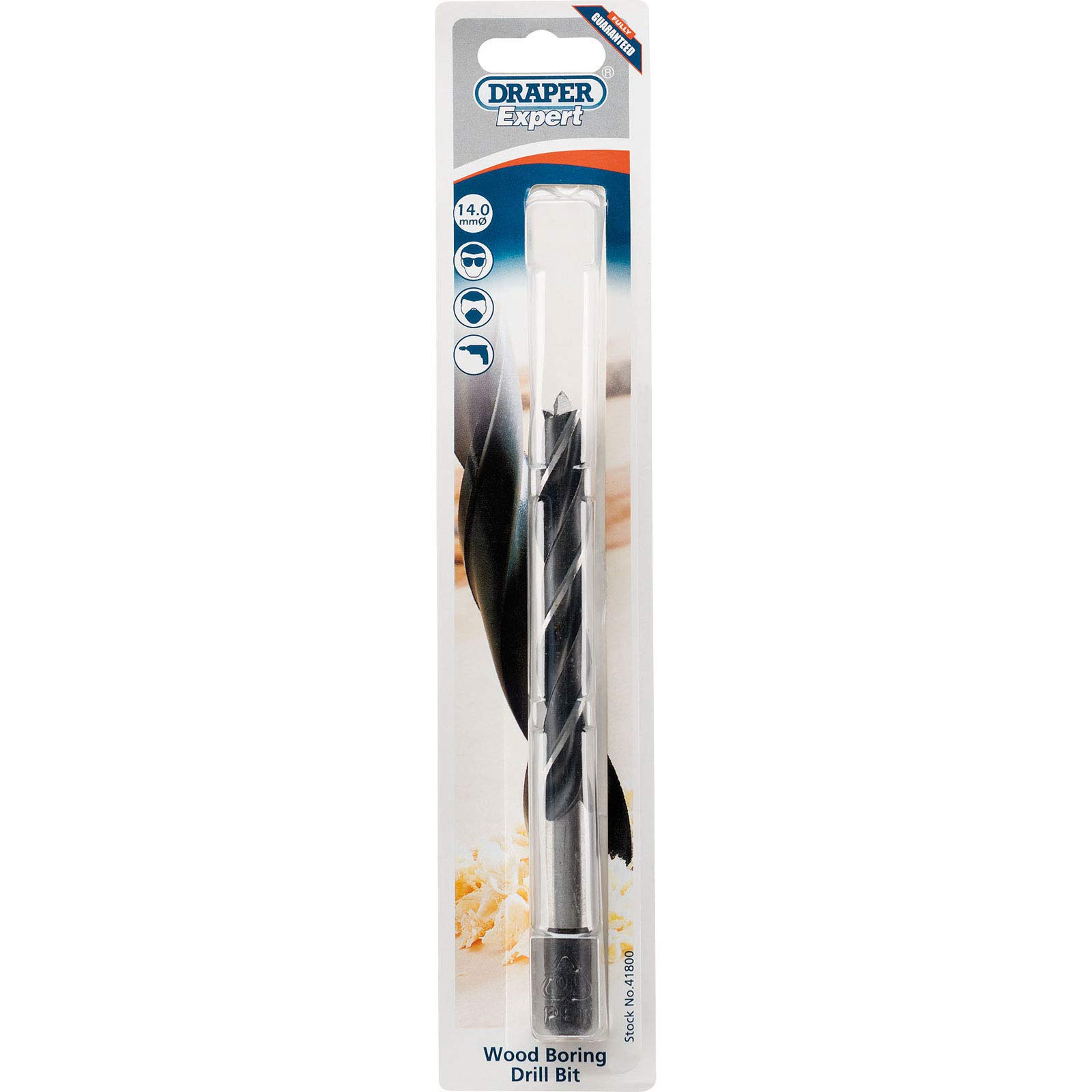 Draper 41800 Expert Wood Drill Bit, 14.0mm diameter, Blue