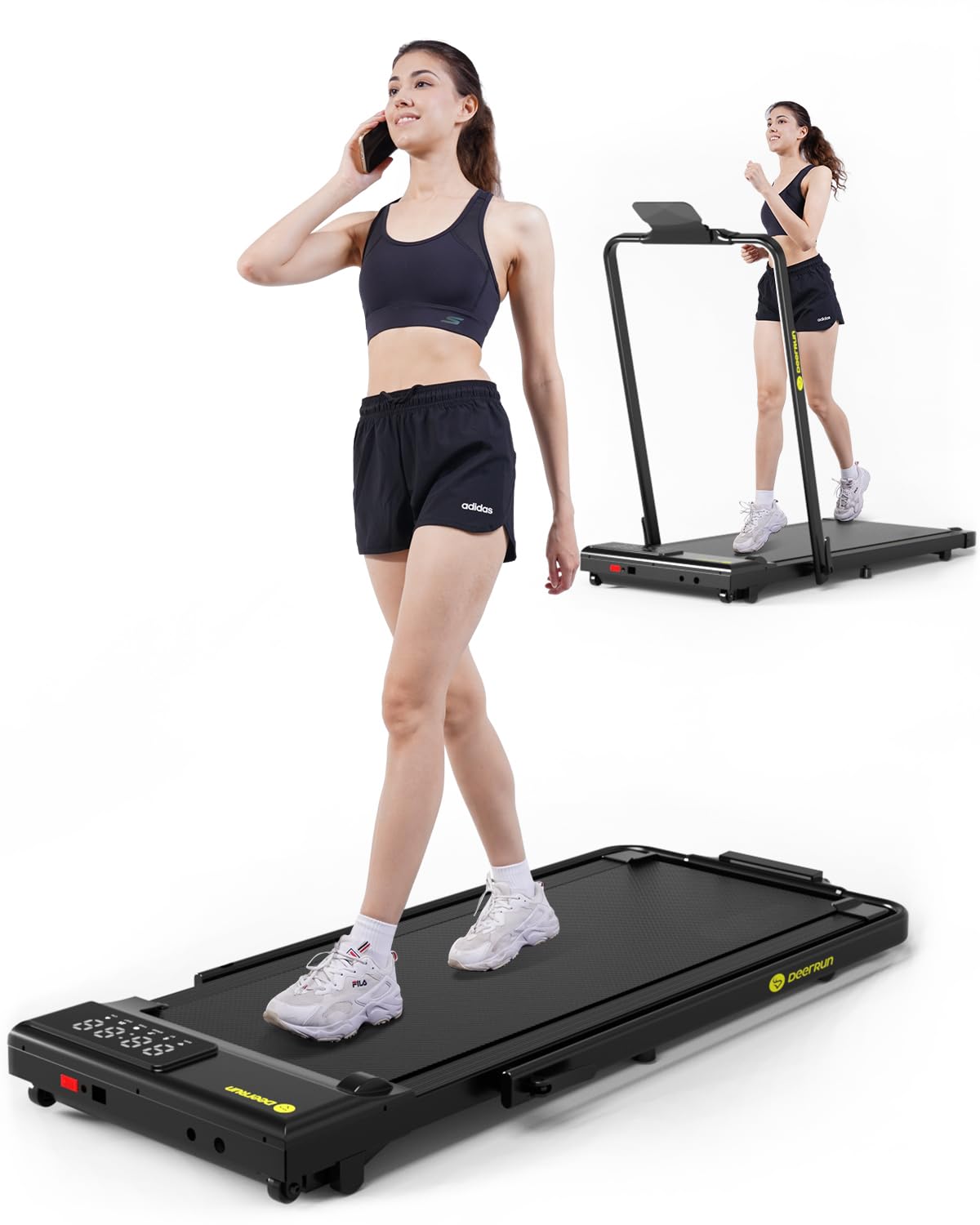 DeerRun 3 in 1 Under Desk Treadmills for Home, Foldable Walking Pad