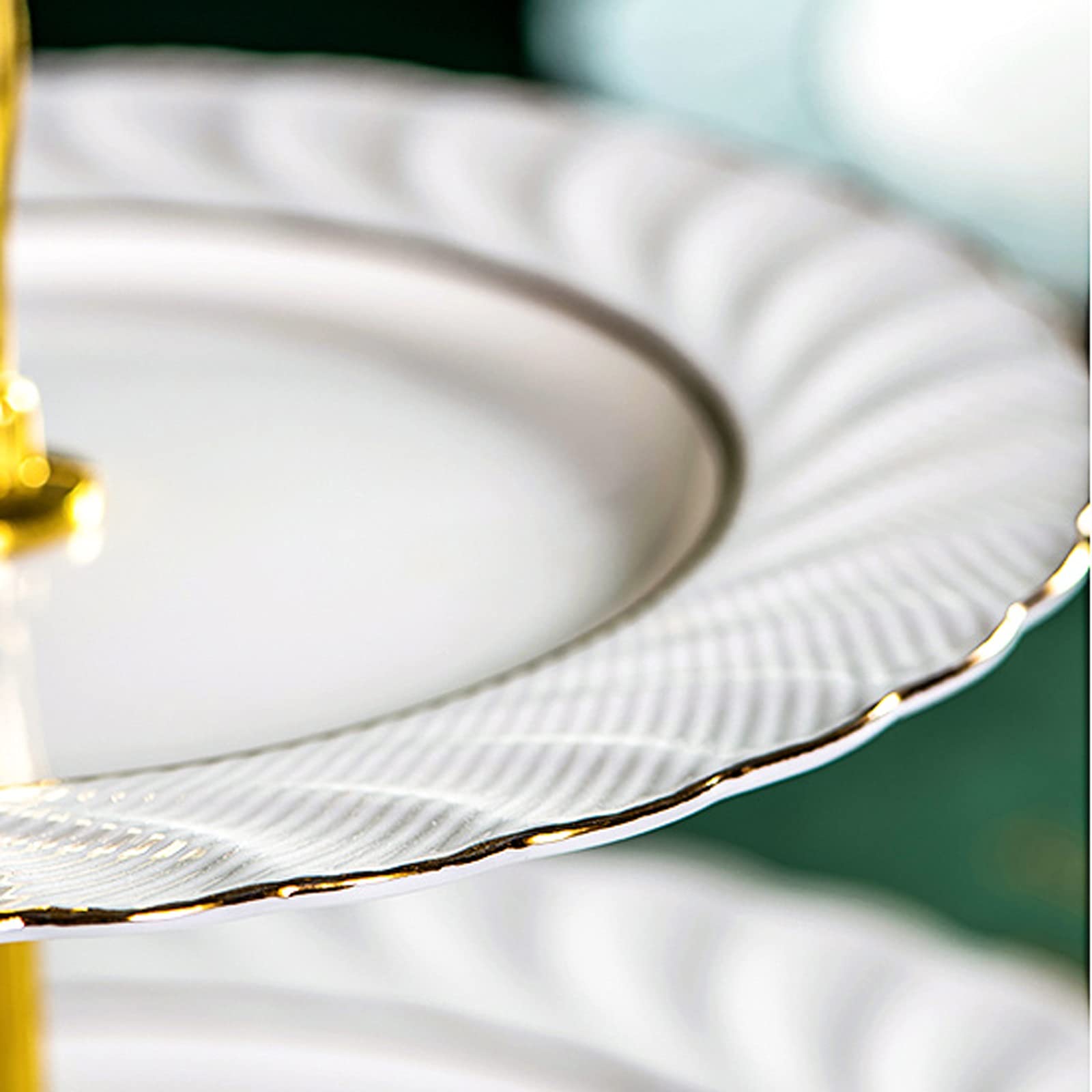 alzatina per torte, Tavolo da dessert staccabile in ceramica a 3 strati Tazza tè