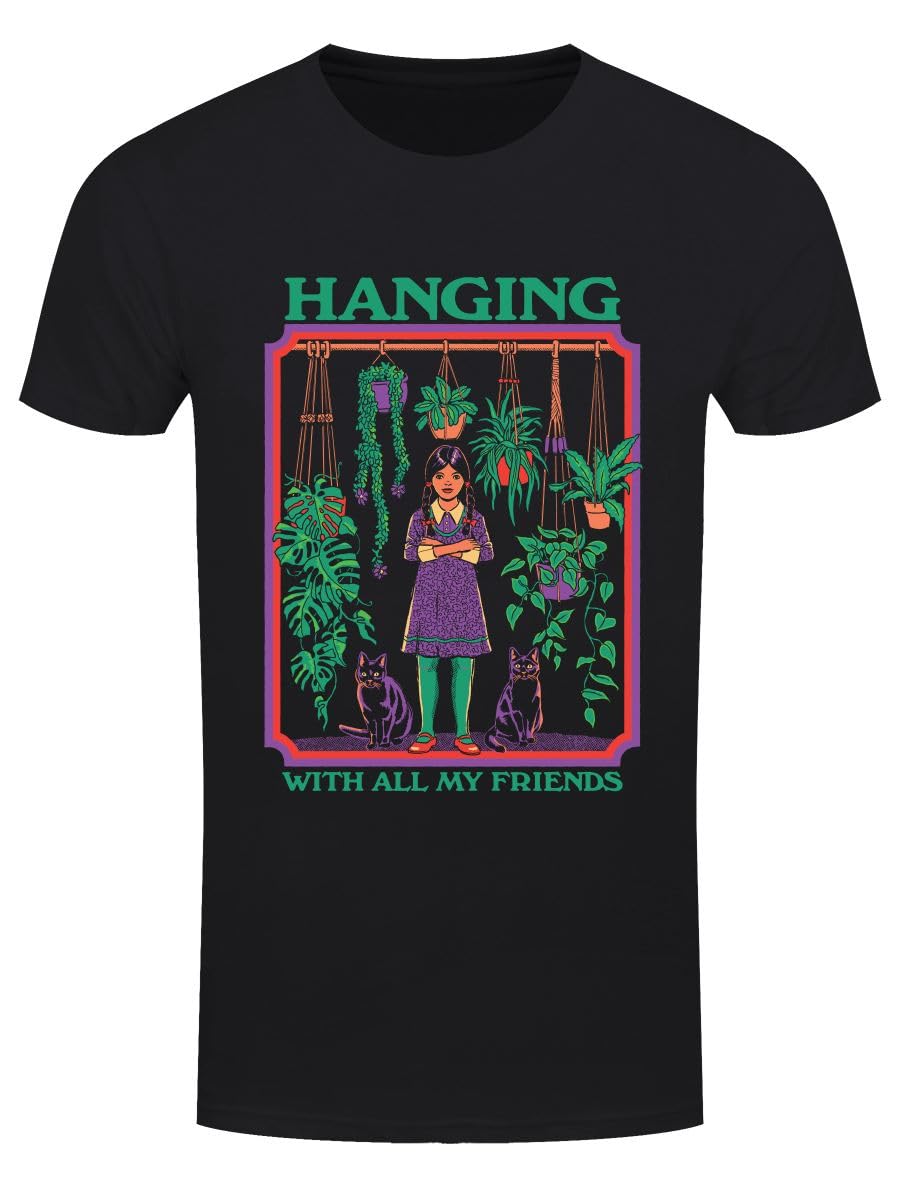 Pyramid International Men's Black Steven Rhodes Hanging With All My Friends T-Shirt