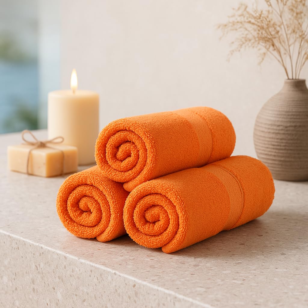Betz Premium Juego de 2 Piezas de Toallas de Sauna 100% algodón XXL Toalla de baño 70x200 cm - Naranja