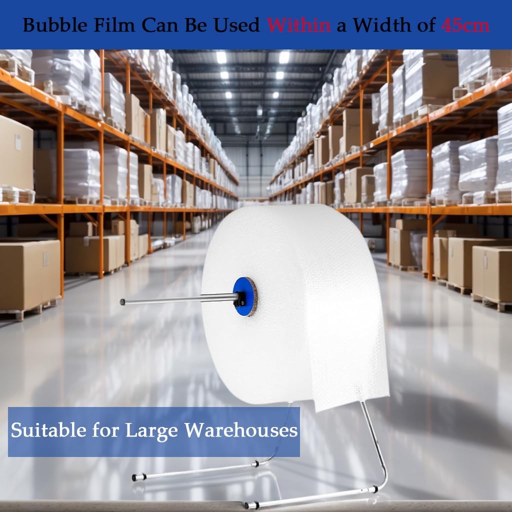 Foldable Bubble Cushioning Wrap Holder Bubble Packing Wrap for Moving and Shipping Holder Bubble Wrap Roll Dispenser (17.7 inches)