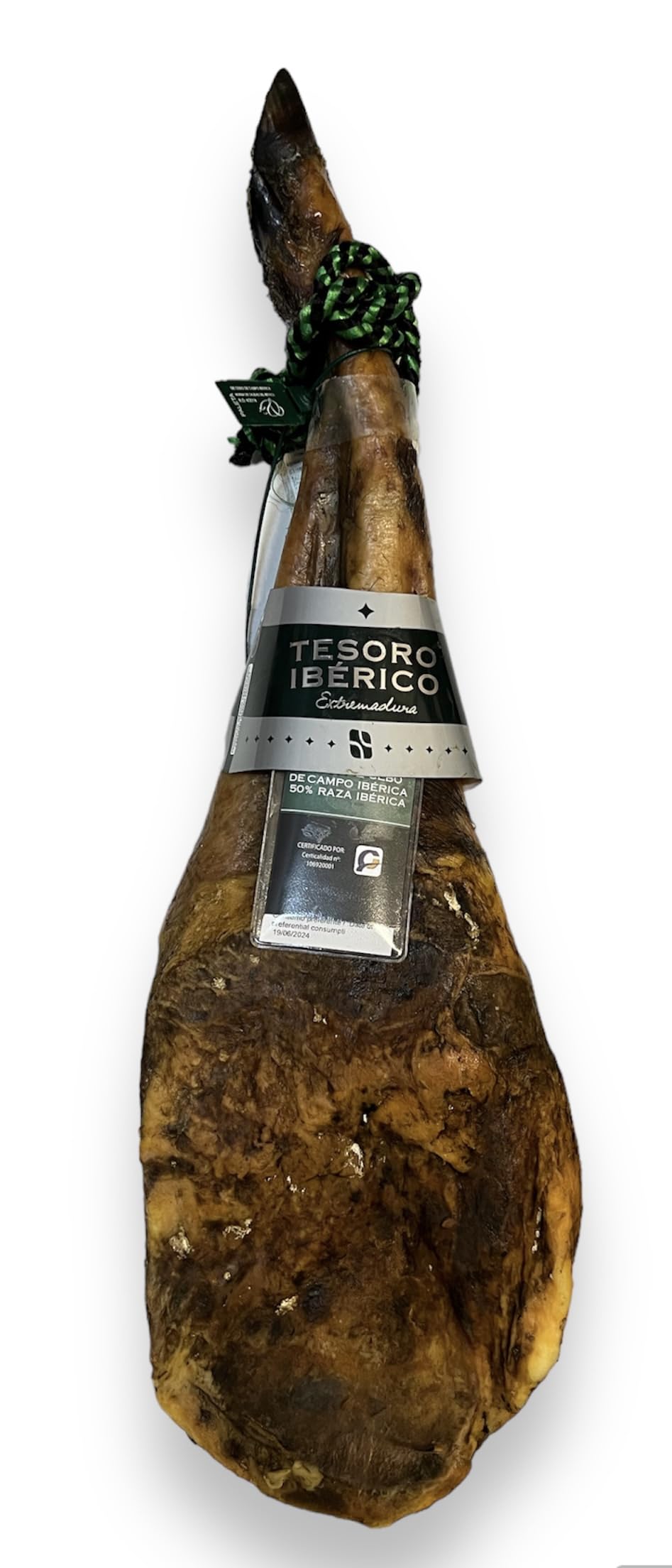 Paleta ibérica de Cebo de Campo, de "Badajoz", Curada en secaderos Naturales, piezas de 4 a 4.5 kg