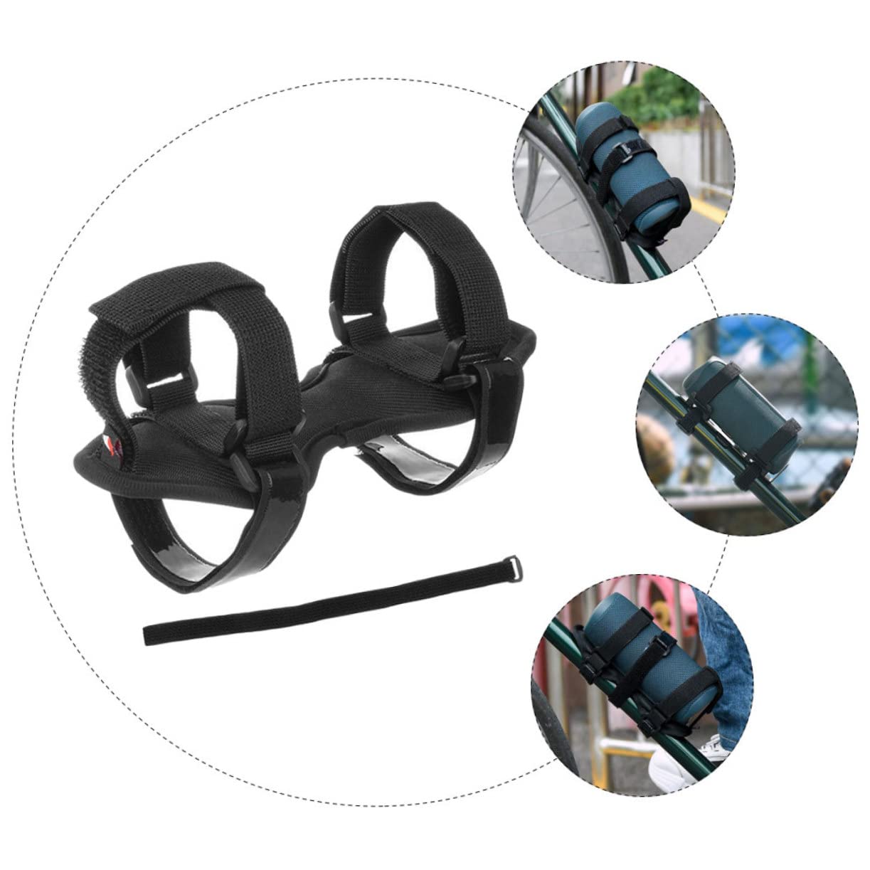 TOYANDONA portavasos de Bicicleta mi Bike Agua Porta Bebidas para Bicicleta portavoz portabotellas para Bicicleta Reutilizable Soporte para Botella de Bicicleta Nailon Negro
