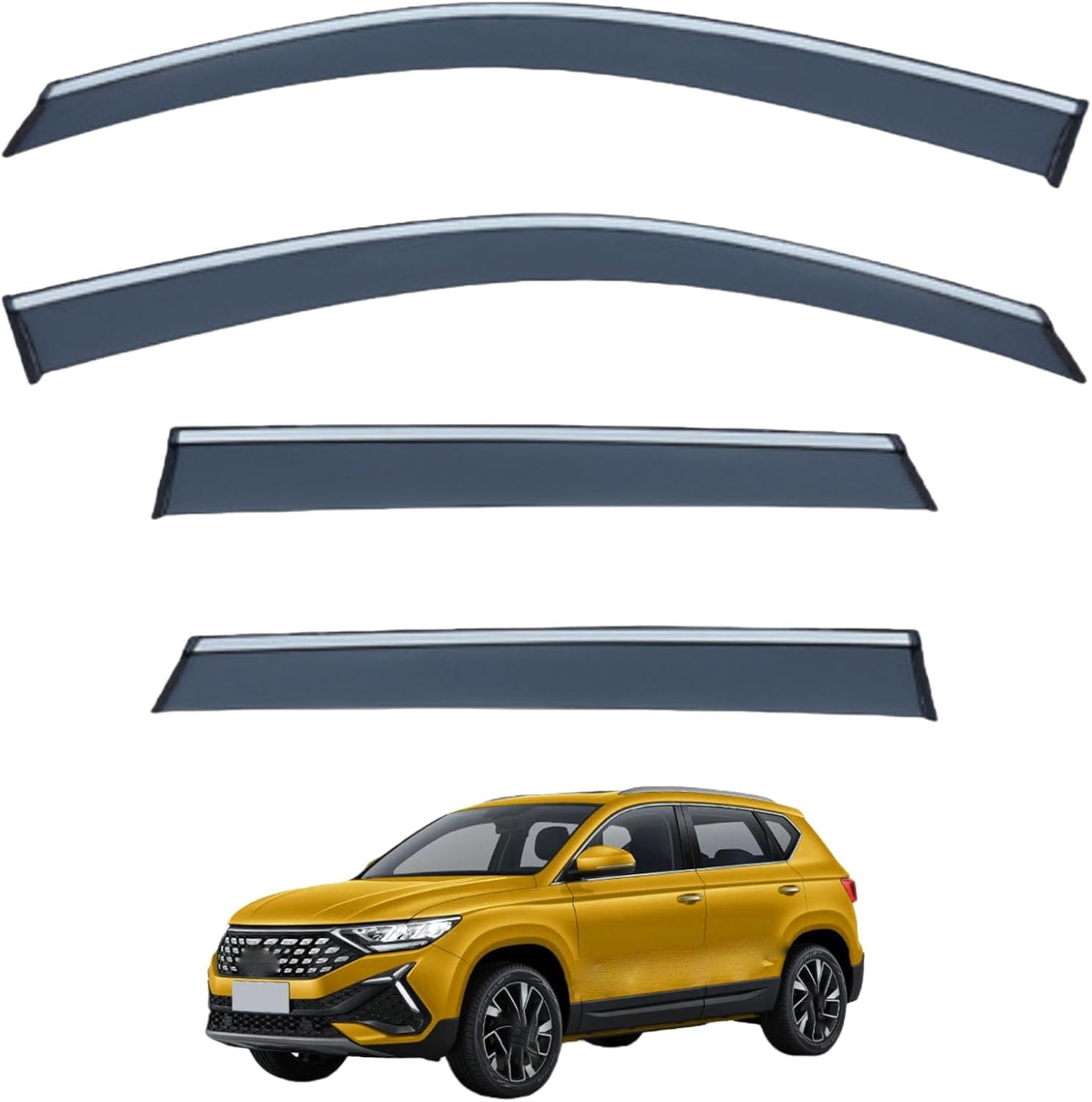 nwsplmy Wind Deflectors for Volkswagen Jetta VS5 MK1 2019-2022, Rain Guards Window Visors, 4-Piece, Protects Against Fading & Cracks