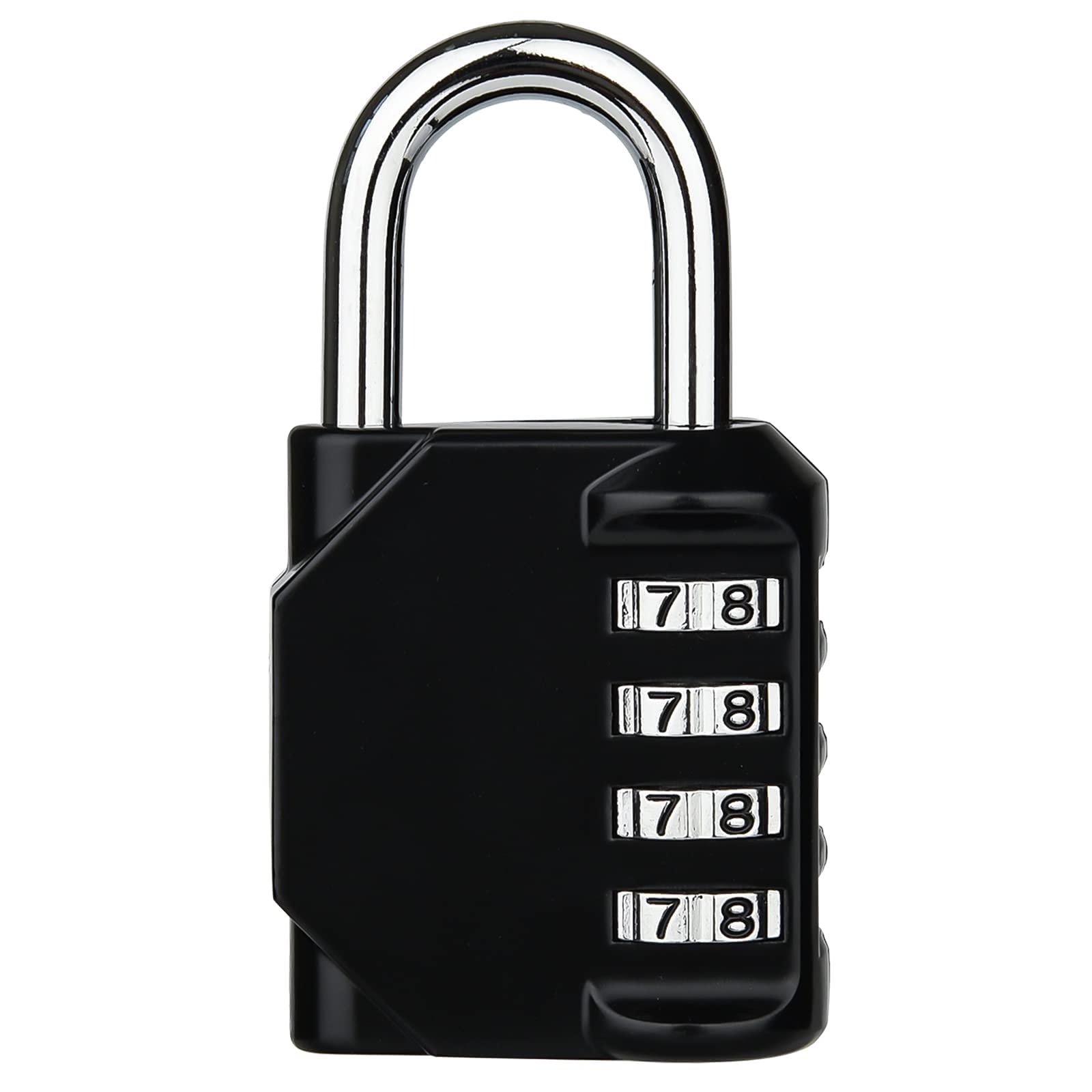 SHOWAY 4 Digit Combination Padlock (1 Pack, Black),Model:PALOCK01-1P