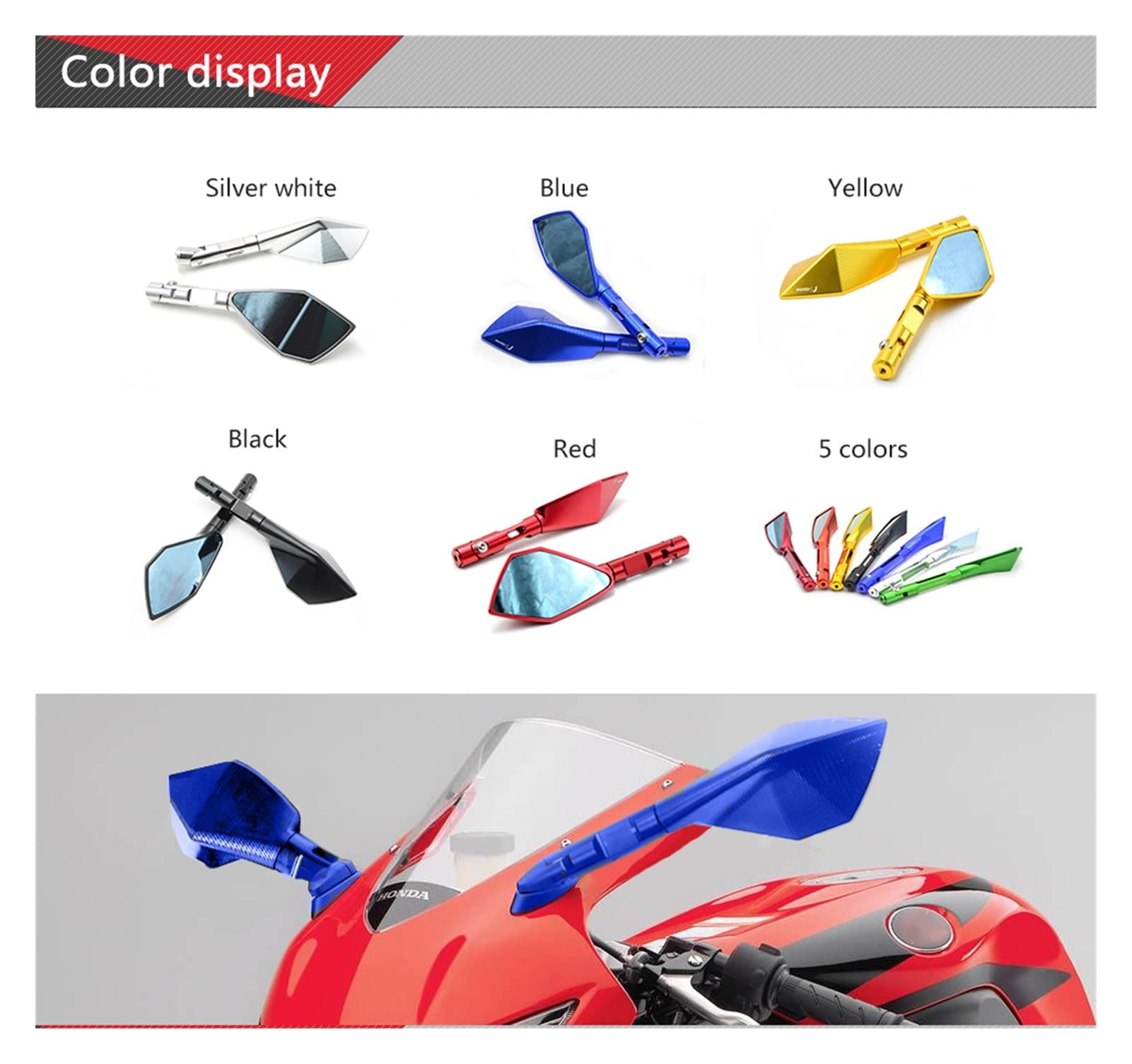 SPECCHIETTI RETROVISORI MANUBRIO BAR END SUZUKI GSF 600 BANDIT - Foto 13