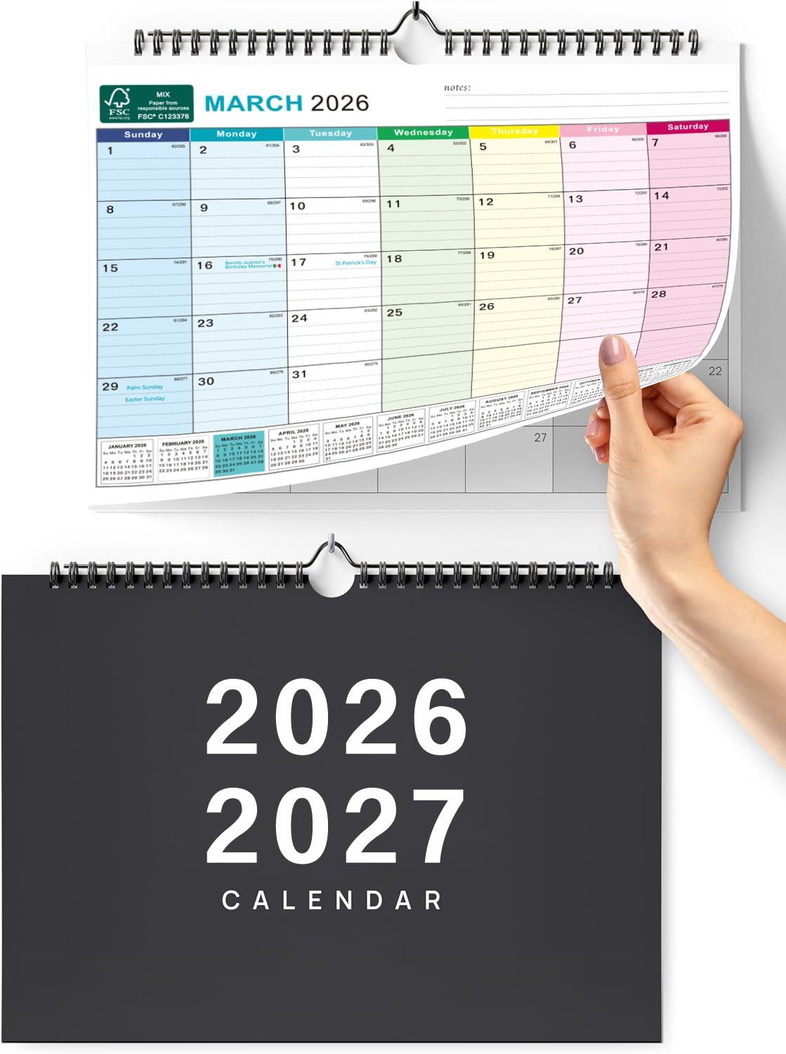 MEOAlBkey Large 2026 2027 Academic Wall Planner