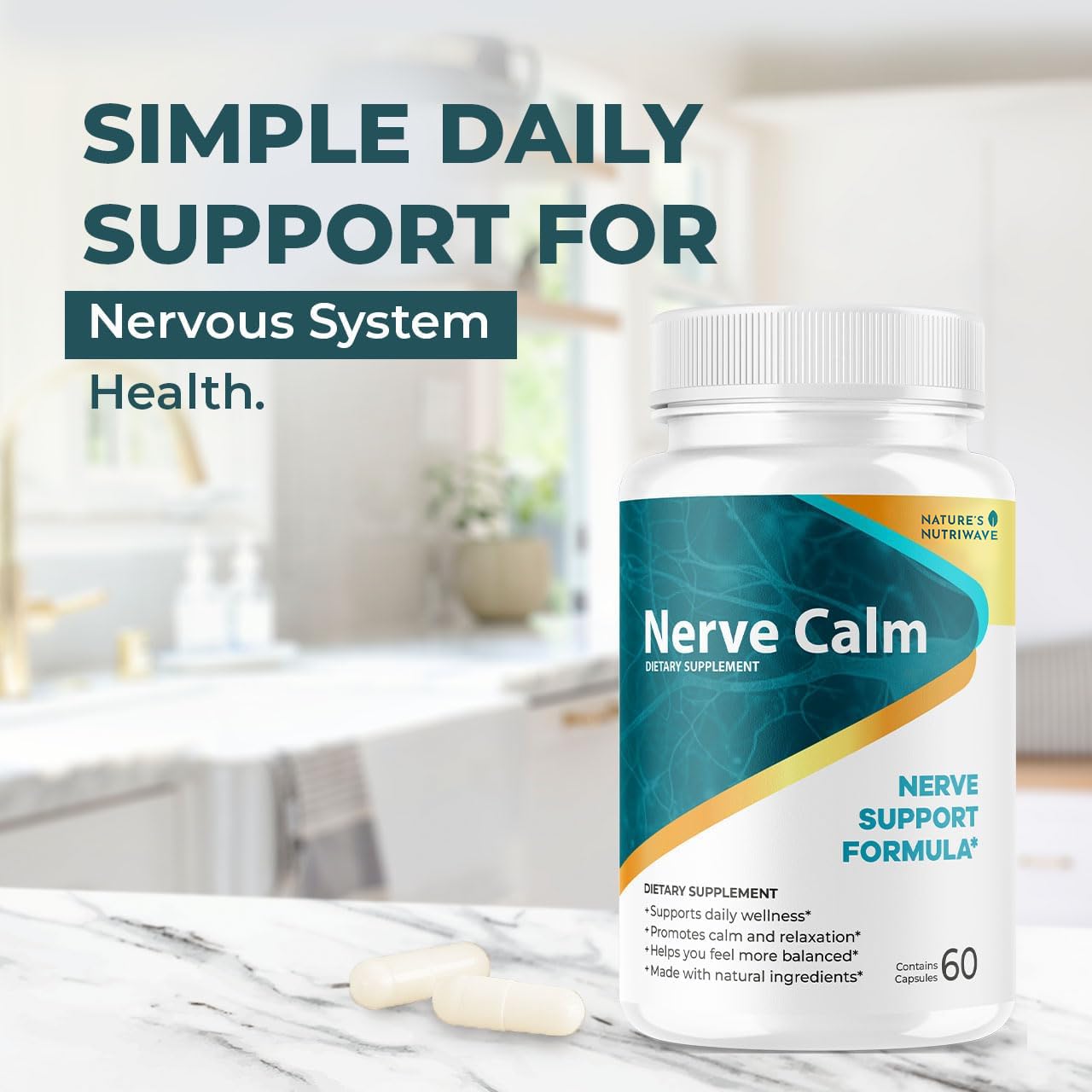 NerveCalm – Passion Flower & Prickly Pear Caps – 30 Ct, 1 Month Supply — Amazon image 9
