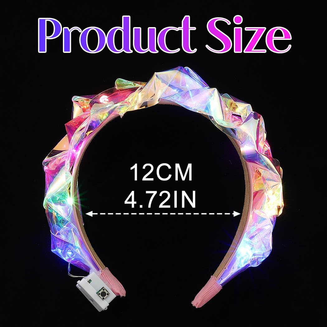 Kilshye Light Up Headbands LED Headpiece Rave Hair Accessories - Image 6