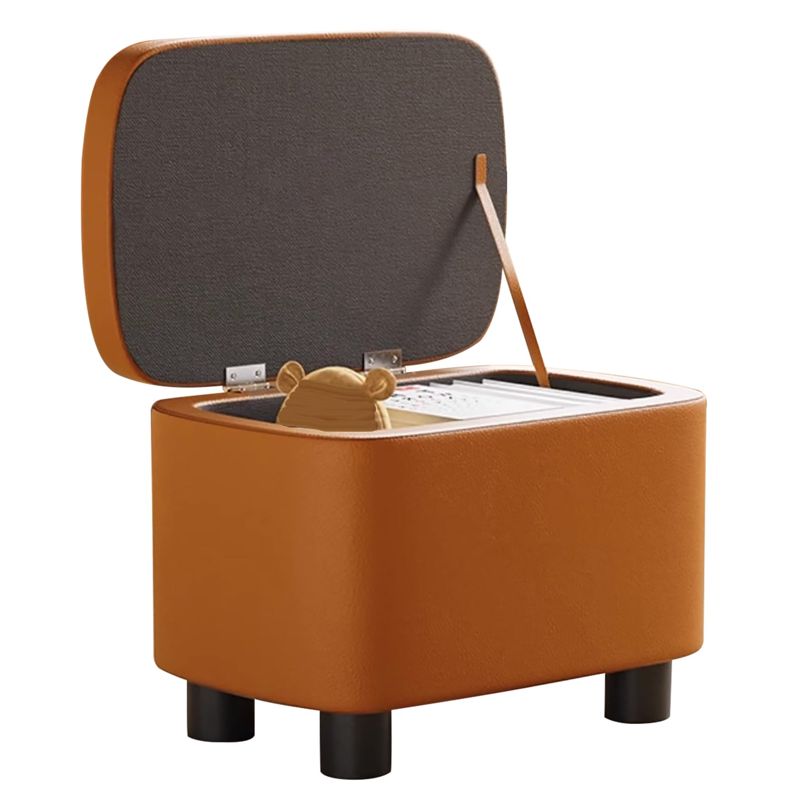 Pouf et rangement pour coiffeuse en cuir dans votre chambre