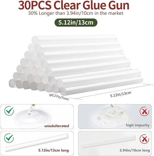 Miniatura 4 de Pistola de pegamento caliente  Kit de mini pistolas de pegamento con barras de pegamento transparente, portátil para manualidades, manualidades,