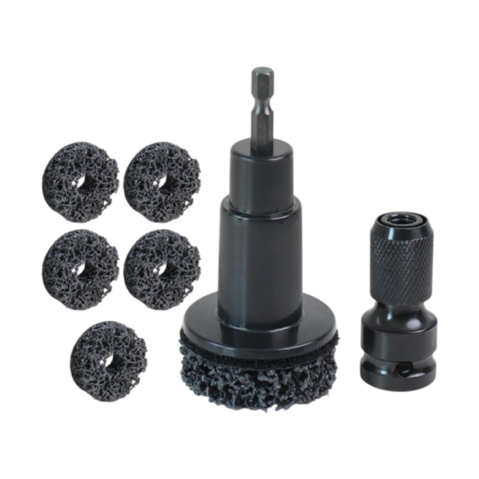 MagiDeal Rust Removal Wheel Hub Tool Car Detailing Tool Removes Dust Oil Dirt Professional Wheel Stud Cleaning Tool for Truck Car, Stud with 5 Head