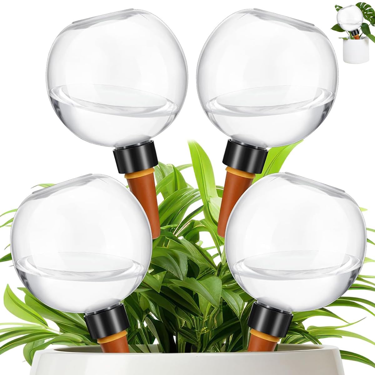 Lot de 4 Boules D'Irrigation pour Plant, Distributeur Eau Plante, 500 ML Arrosage Automatique Plante Intérieur, pour Jardins, Maisons, Espaces Intérieurs et Extérieurs