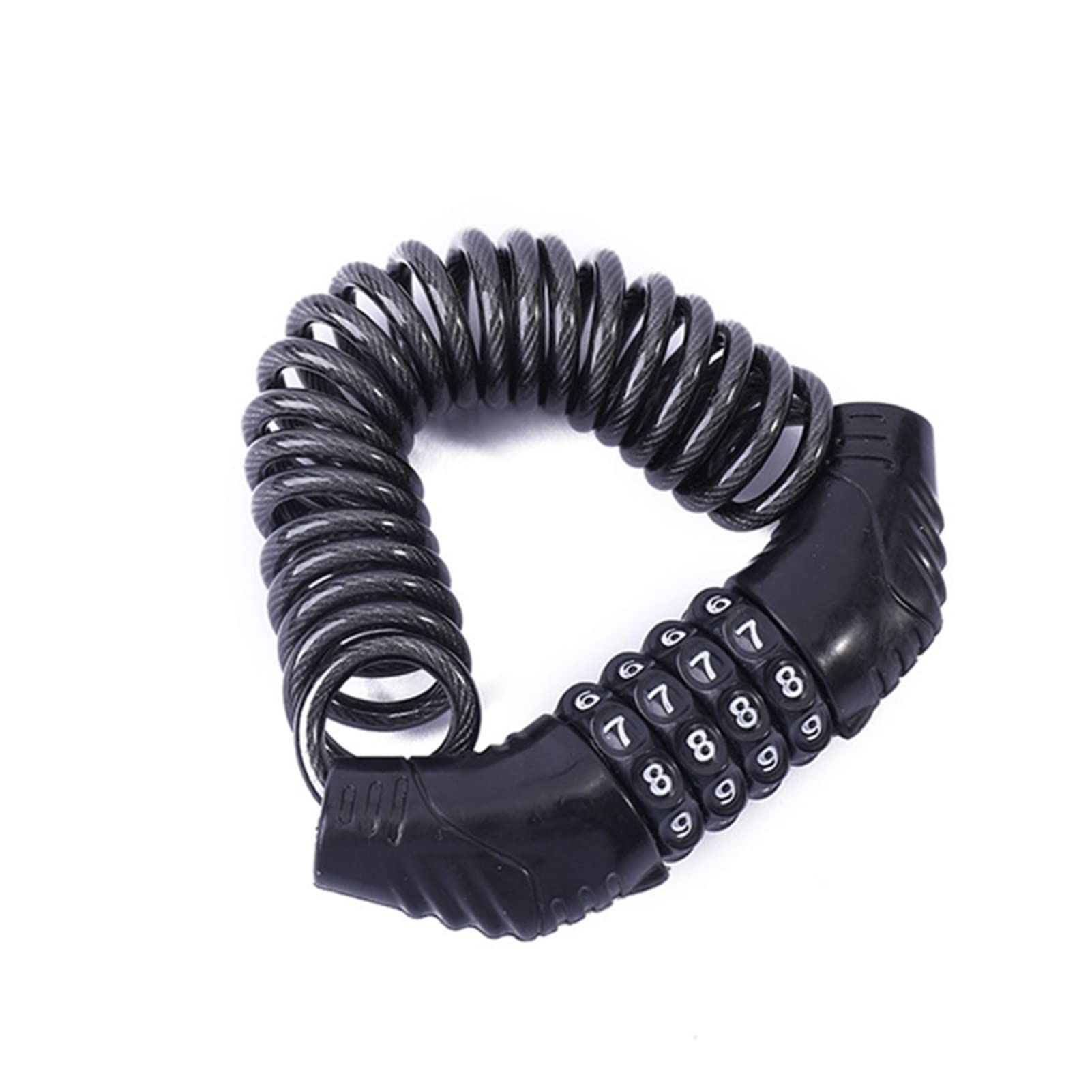 Verrouillage de casque de moto avec câble combiné à 4 chiffres portable