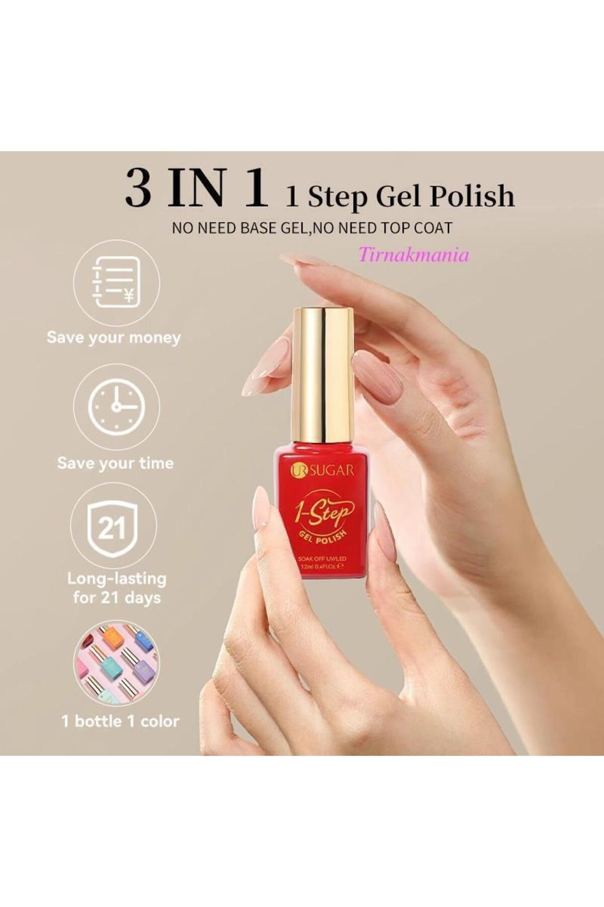 Ursugar 12 Ml 3In1 Kalıcı Oje Ur-S35 (60018) 6148