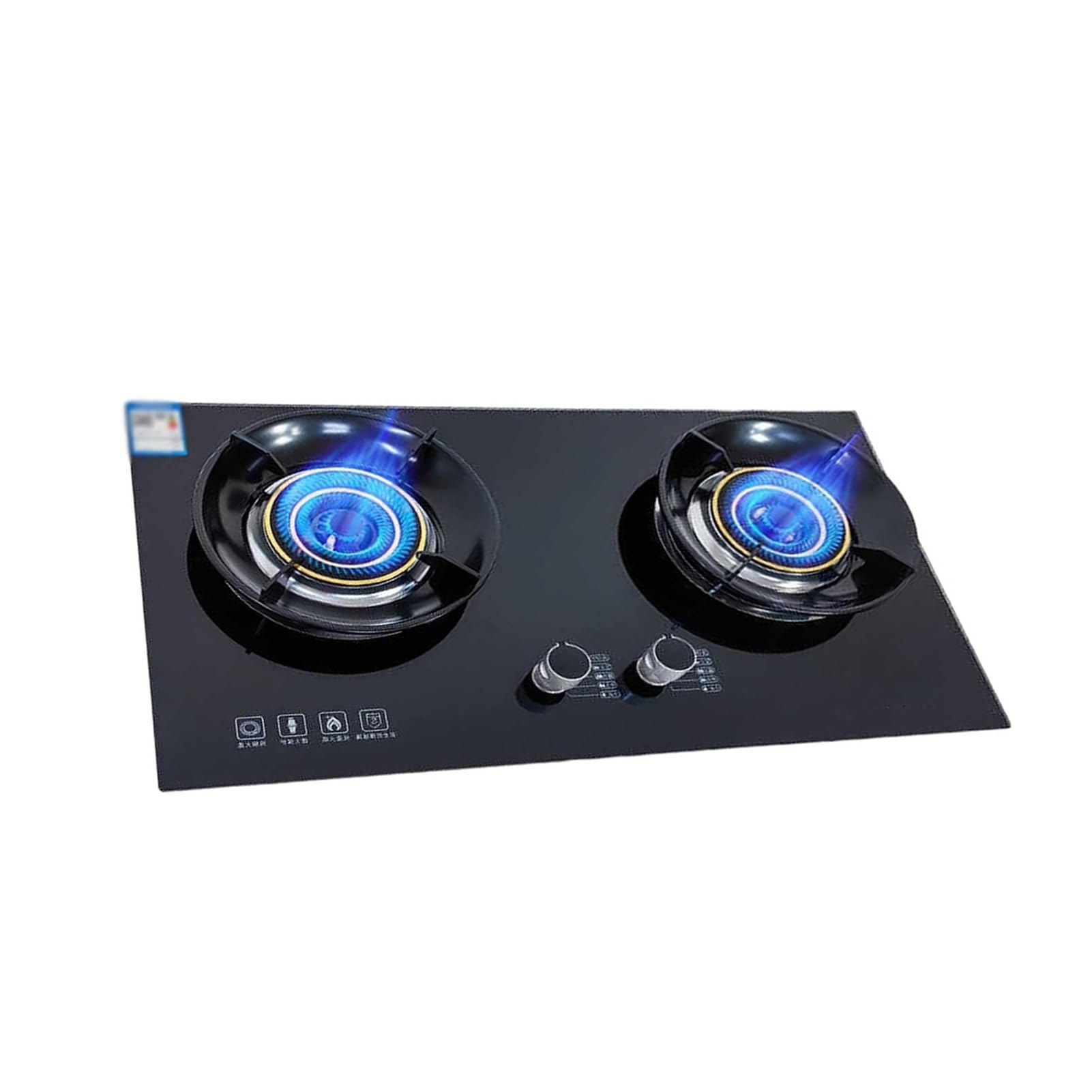 THEGA Stufa A Gas, Fornello A Gas A 2 Bruciatori da 5,2KW, Fornello da Banco per Cucina, con Protezione Anti-Fiamma, Accessori per Elettrodomestici da Cucina(LPG)