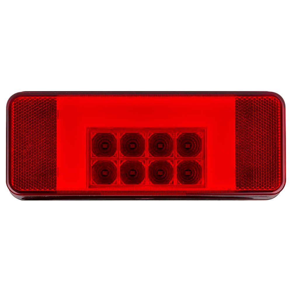LED RV combination tail light, passenger side, black base - A Durable, Replacement For Any Trailer.