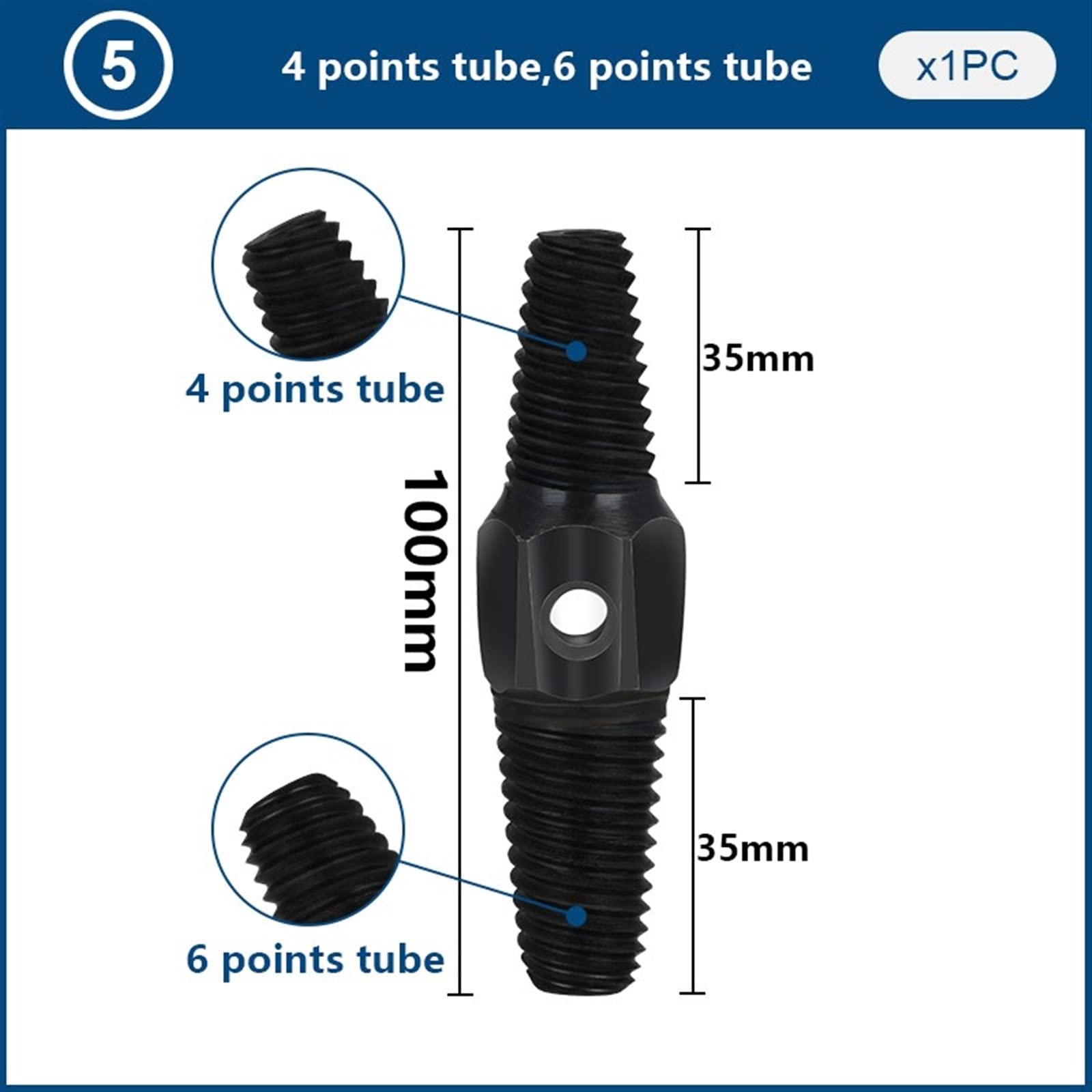 Screw Extractor Anti-Slip Bolt Removal for Pipes Inner Threading Making Pipe Thread Repair Tools Drill Bit 1Pcs(Screw Extractor)