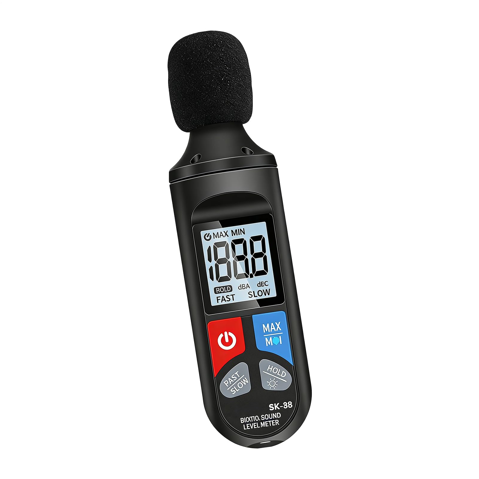 Testeur de décibels 30-130 dB avec capteur de détection audio pour bureau et maison