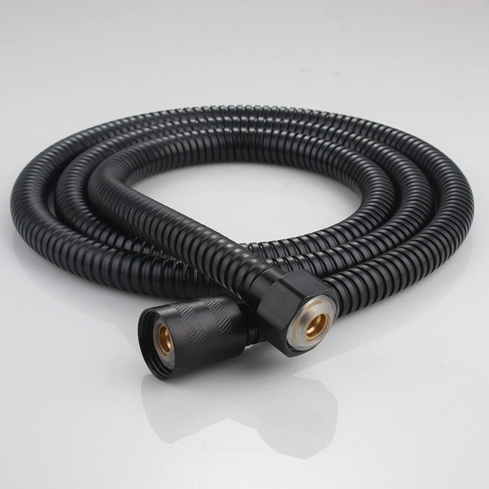 Manguera de ducha de acero inoxidable de 2 m, multicolor (negro), flexible para una fácil instalación y rendimiento sin fugas