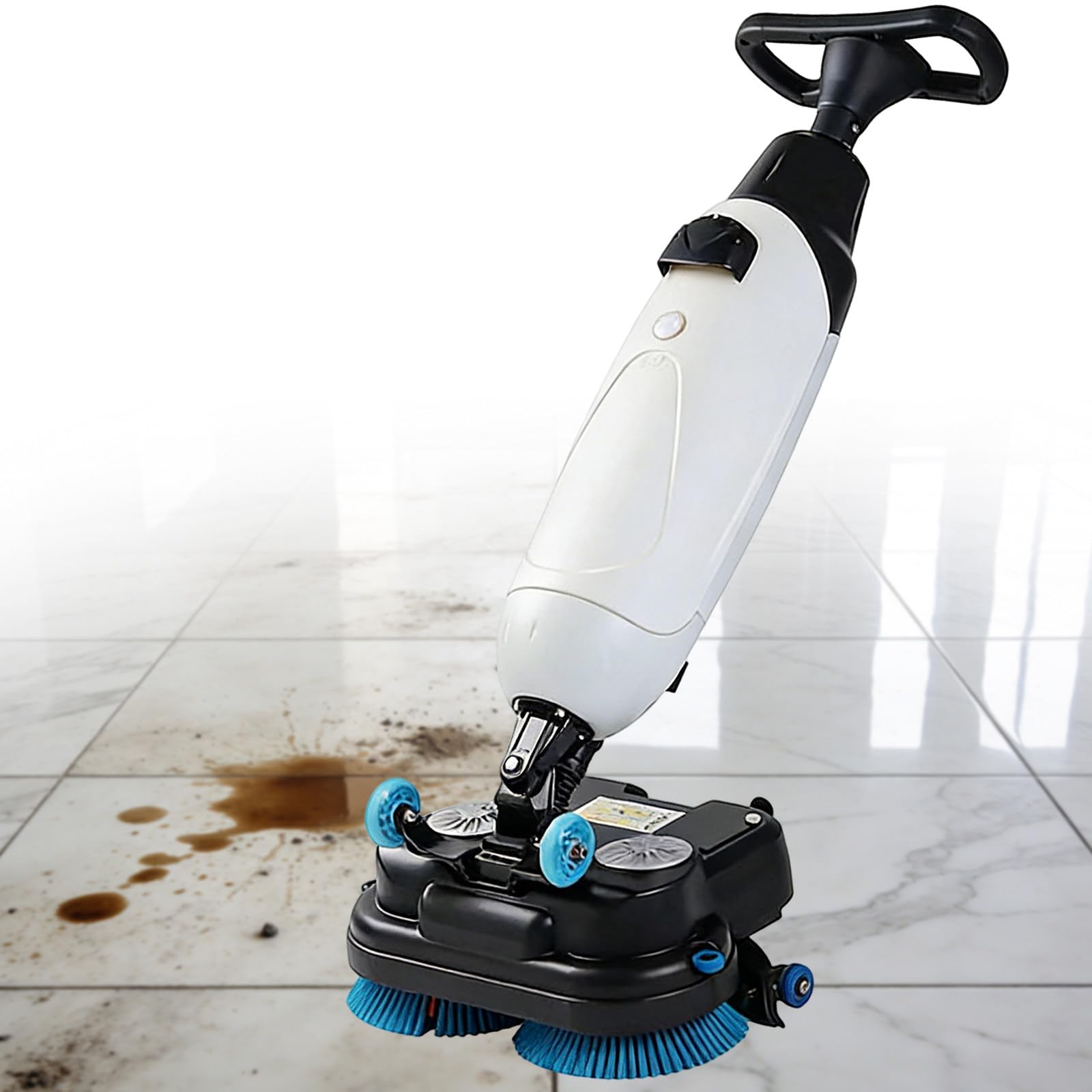 Lavapavimenti A Batteria, Macchina Professionale per La Pulizia dei Pavimenti da 43 Cm (17"), 3 in 1: Lavaggio E Asciugatura, Batteria Ricaricabile da 36 V/10 Ah. White