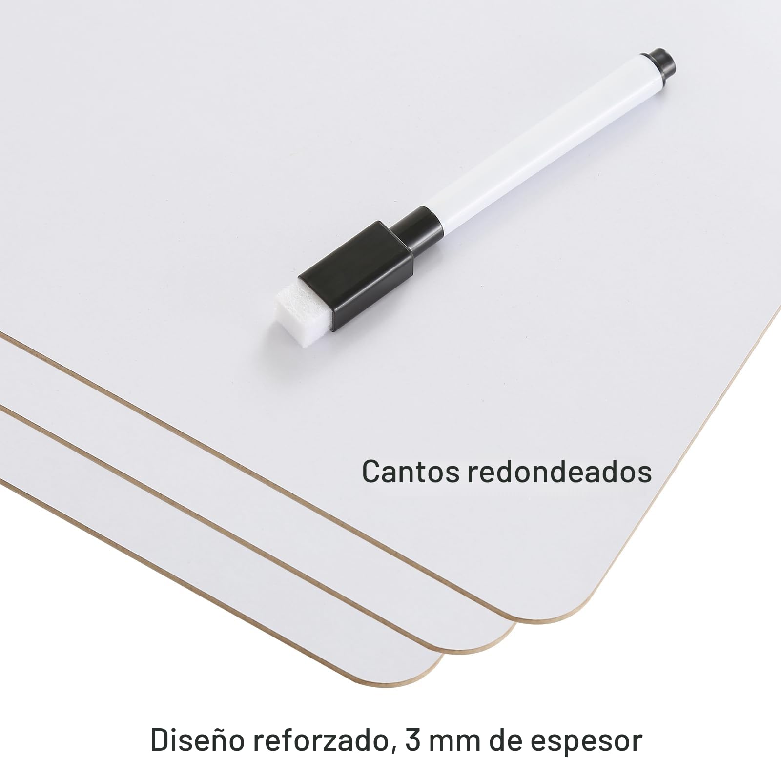 CRESZZLE Pack de 2 pizarras blancas de rotulador, Set de pizarra blanca pequeña, Pizarra Blanca Miniatura de Doble Cara de 8,2x11,8 Pulgadas con 2 Rotuladores y 2 Borradores.