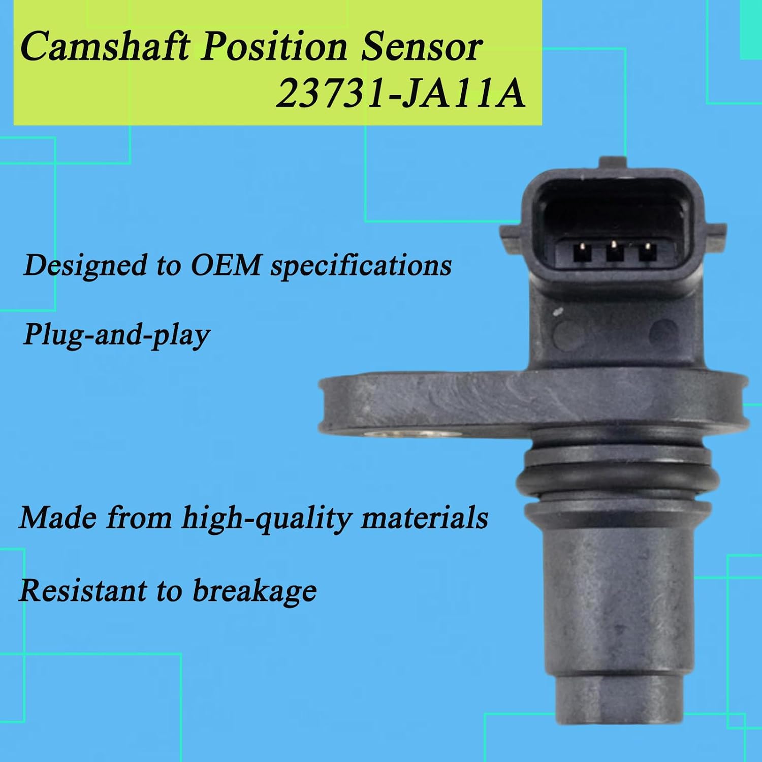 23731JA11A 2 Pcs Camshaft Position Sensor Compatible with 2007-2022 Nissan Altima Maxima Murano Pathfinder Rogue Quest Sentra GT-R & Infiniti EX35 FX35 G25 G35 Q50 Q70 QX60 Replace 23731JA11B, 917-740