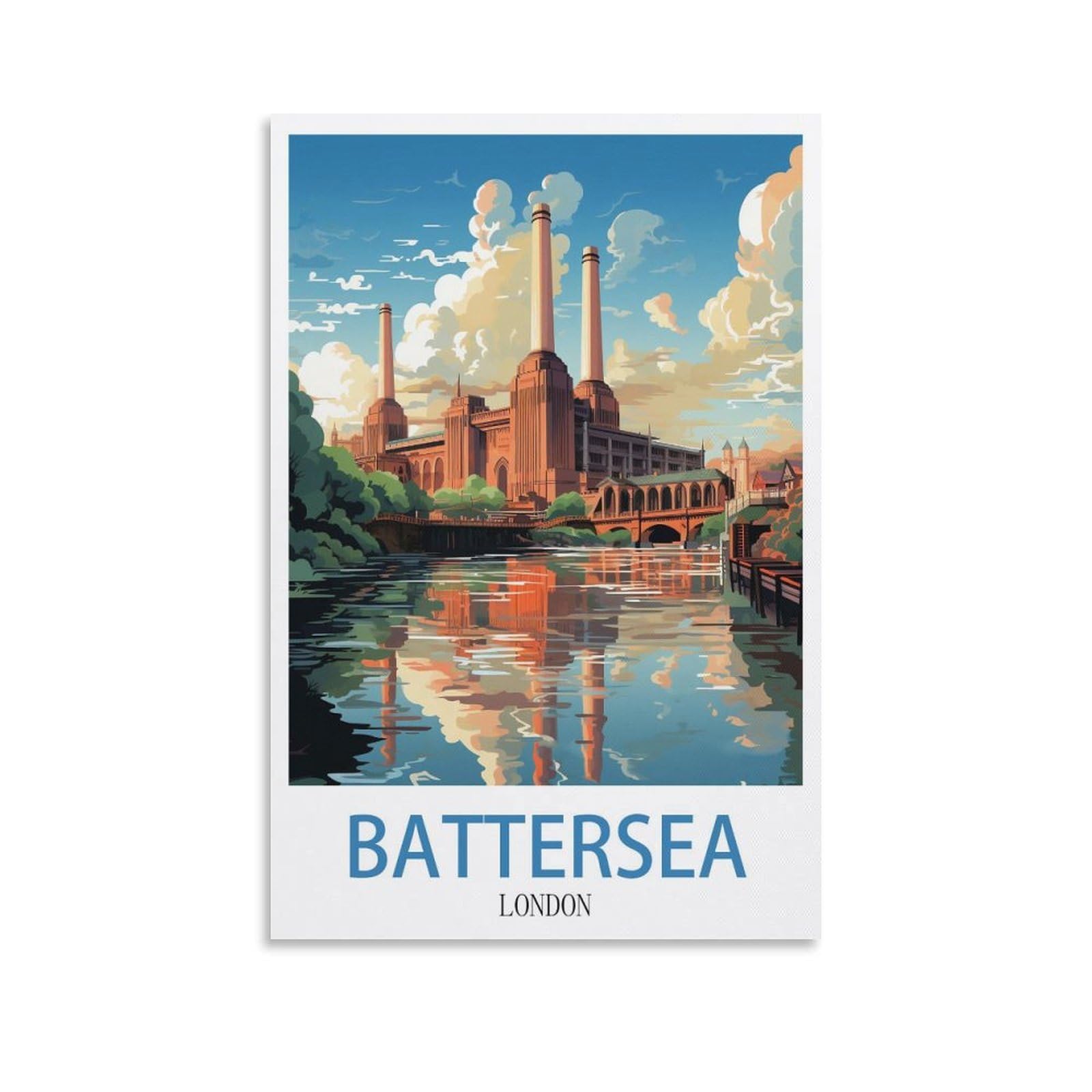 Ezmlfa Men's S196 Diamond Art Kits Adults,Battersea London,5D Dimond Picture, Crystal Gem Art Crafts For Boys Girls, Diy Mosaic Creations Set For Home Decor 40X40cm