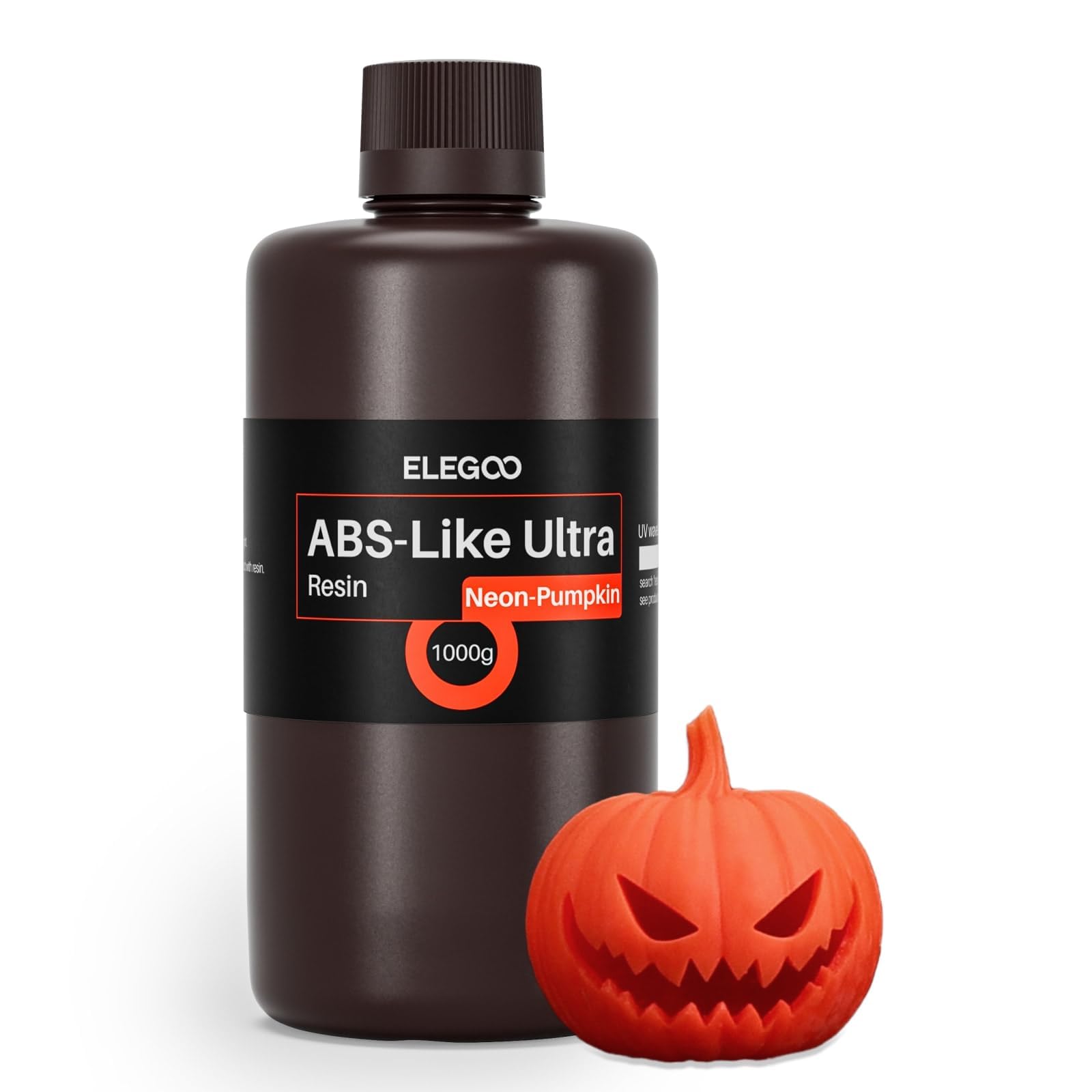 ELEGOO ABS-Like Ultra Photopolymer 3D Printer Resin, 365-405nm UV-Curing Resin, Fluorescent Colors, High Toughness, Compatible with Mars Saturn