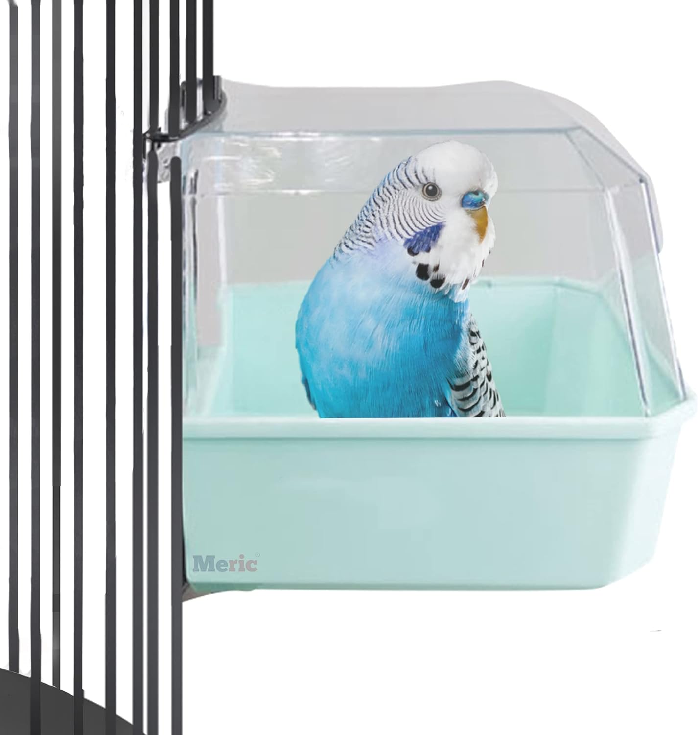 Bird Baths 1 Pc per Box with Transparent Top Cover and Universal Clips
