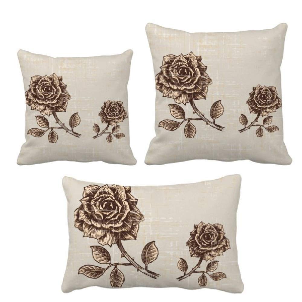 Coussin plante fleur marron ensemble décoratif de salon maison
