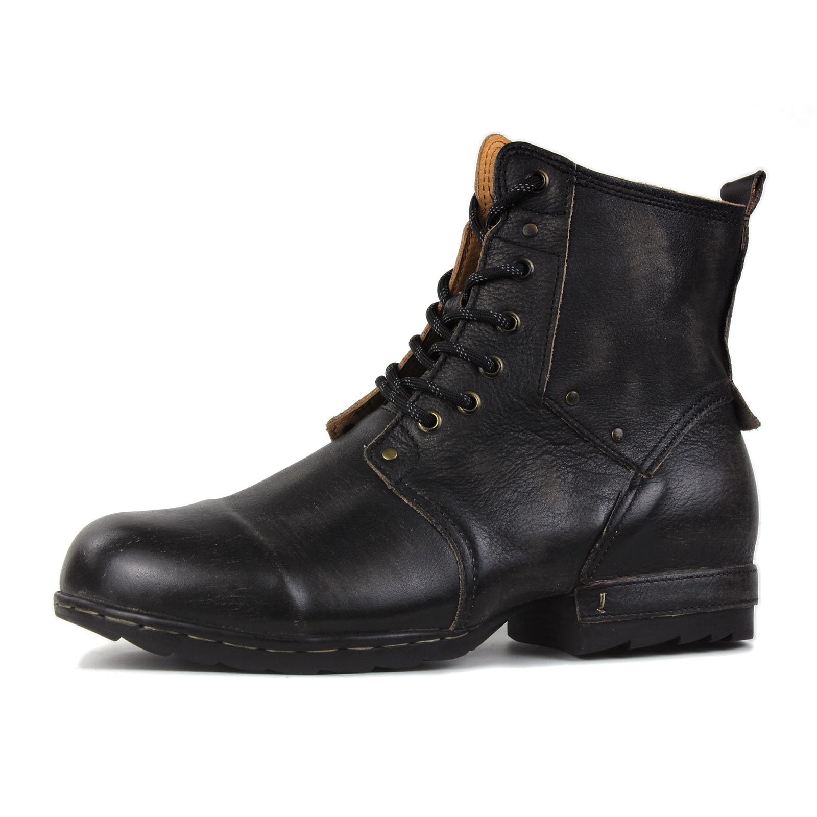 OSSTONE Vintage Braun Herren leder retro chukkastiefel Worke