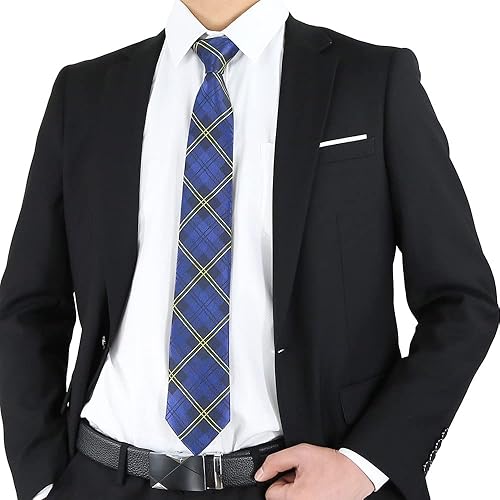 Vista 3 de WeiShang Corbata de seda clásica para hombre jacquard tejida