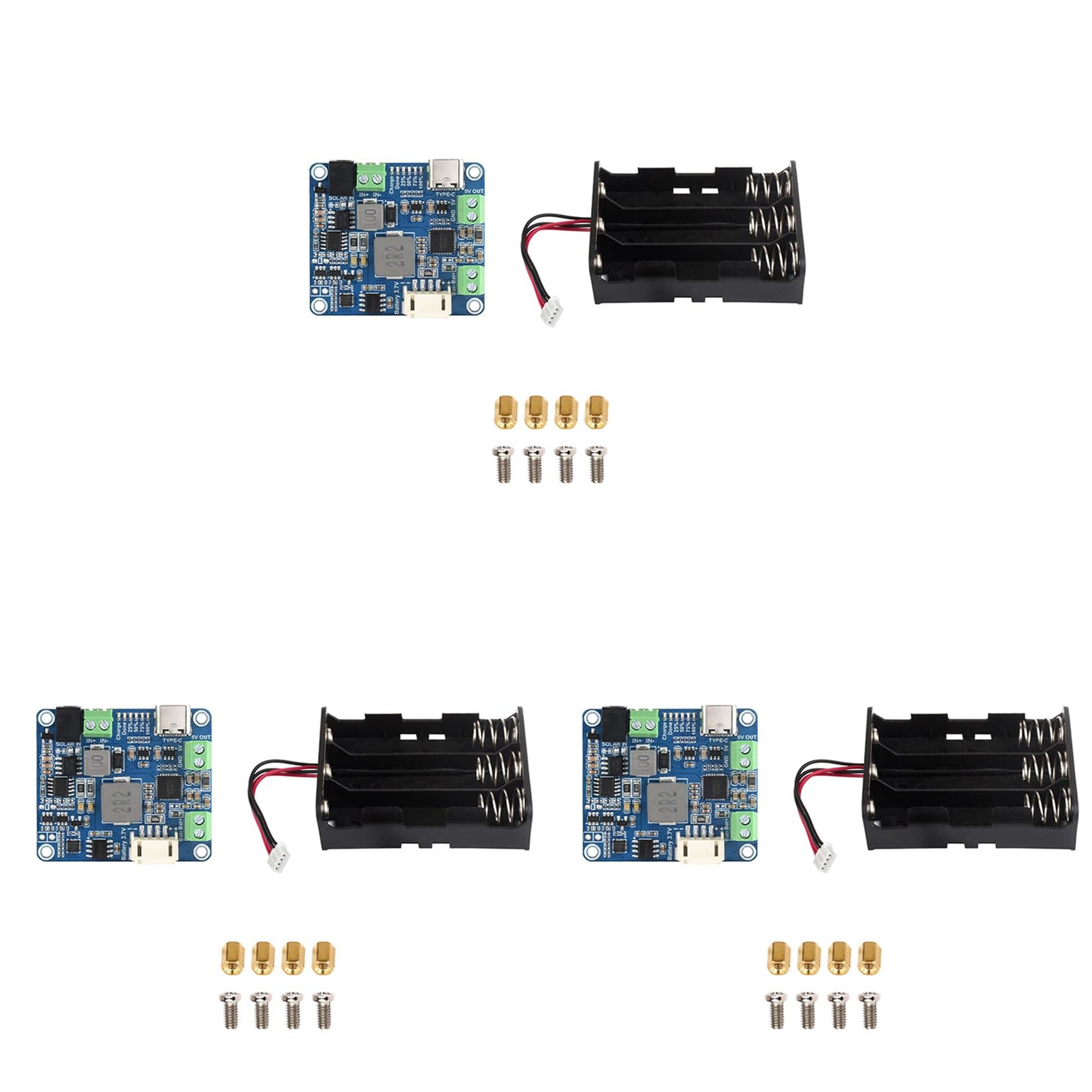 3X Modulo di Gestione 'Energia Solare+ per Batteria MPPT Supporta Il Modulo di Uscita Regolata del Pannello Solare Type-C 6V-24V 5V/3A