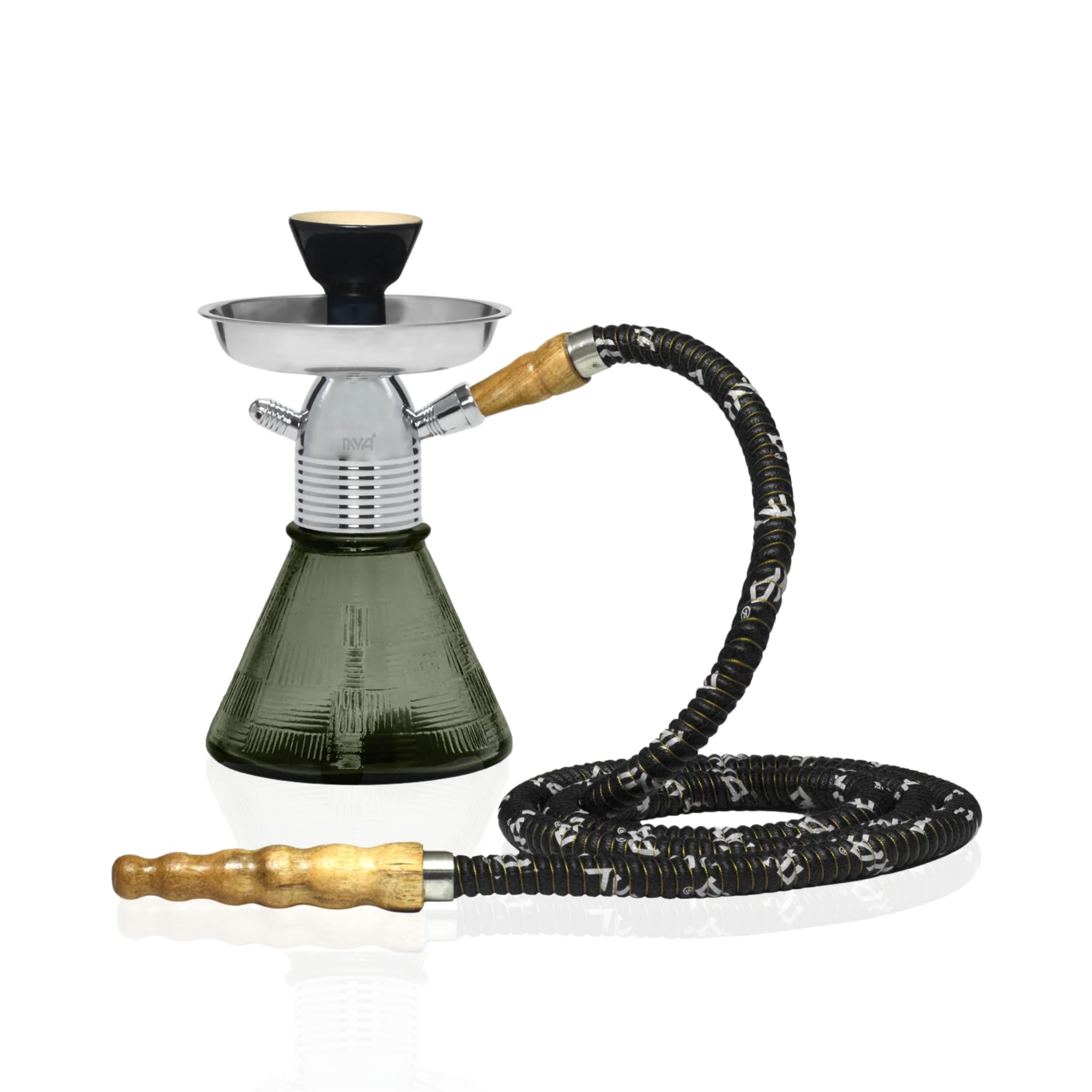 Mya Petite Hookah Set - 8 inch Mya Hookah Set with Everything - Glass Hookah Mya Shisha -