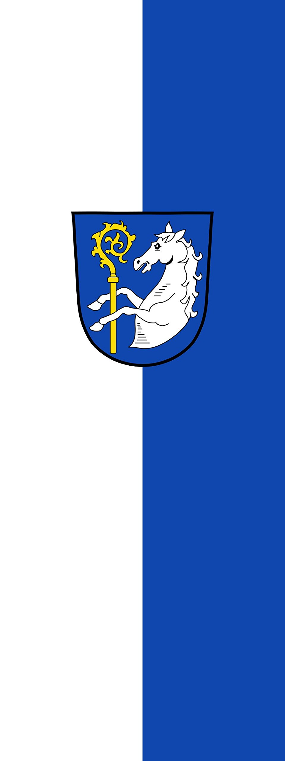 Drapeau Rudelzhausen portrait pour pavoiser de grands espaces publics 6m²