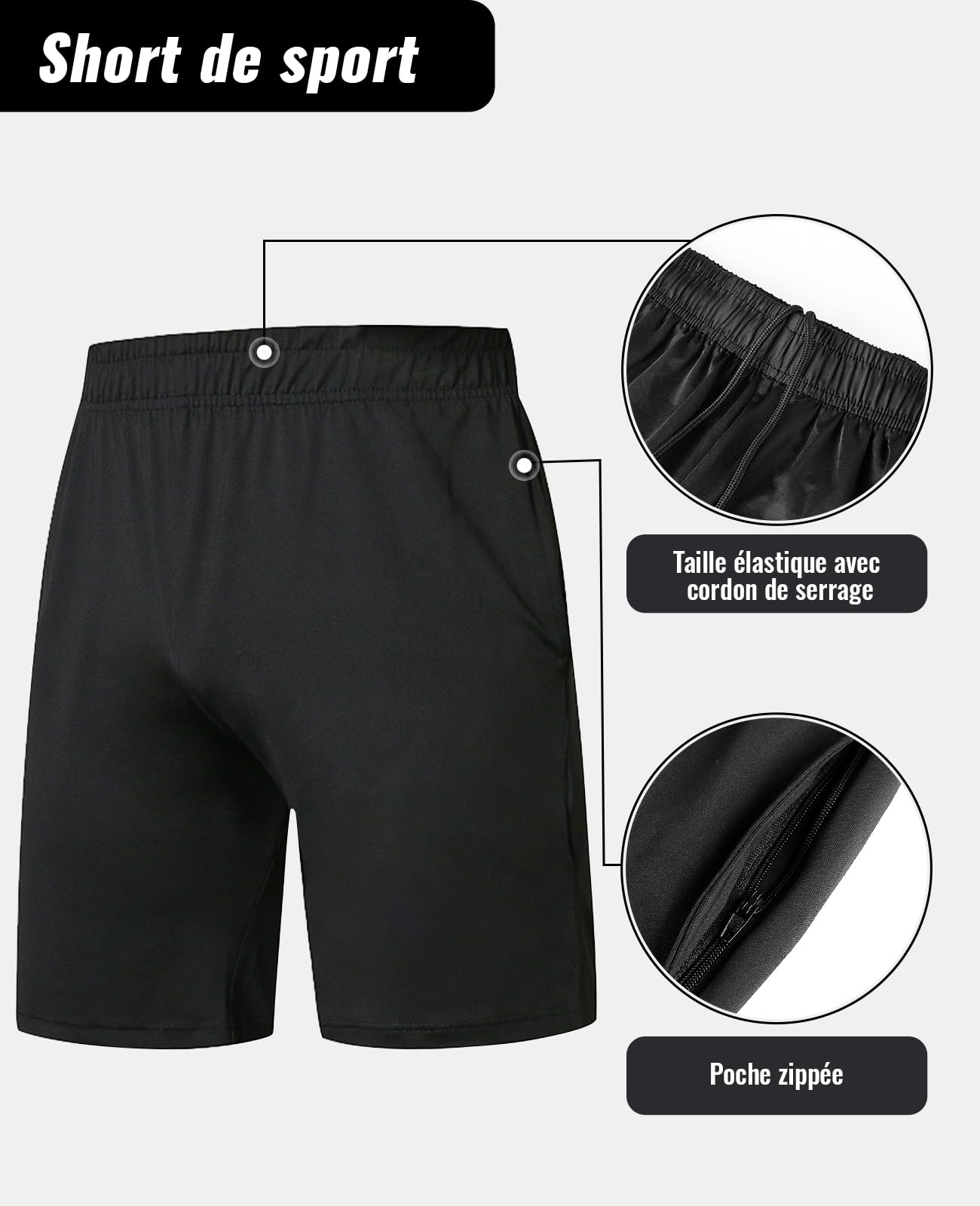 Niksa Ensemble Compression Homme Tenue Sport Fitness Vêtement Running Tee Shirt Compression Legging Sport Short Running